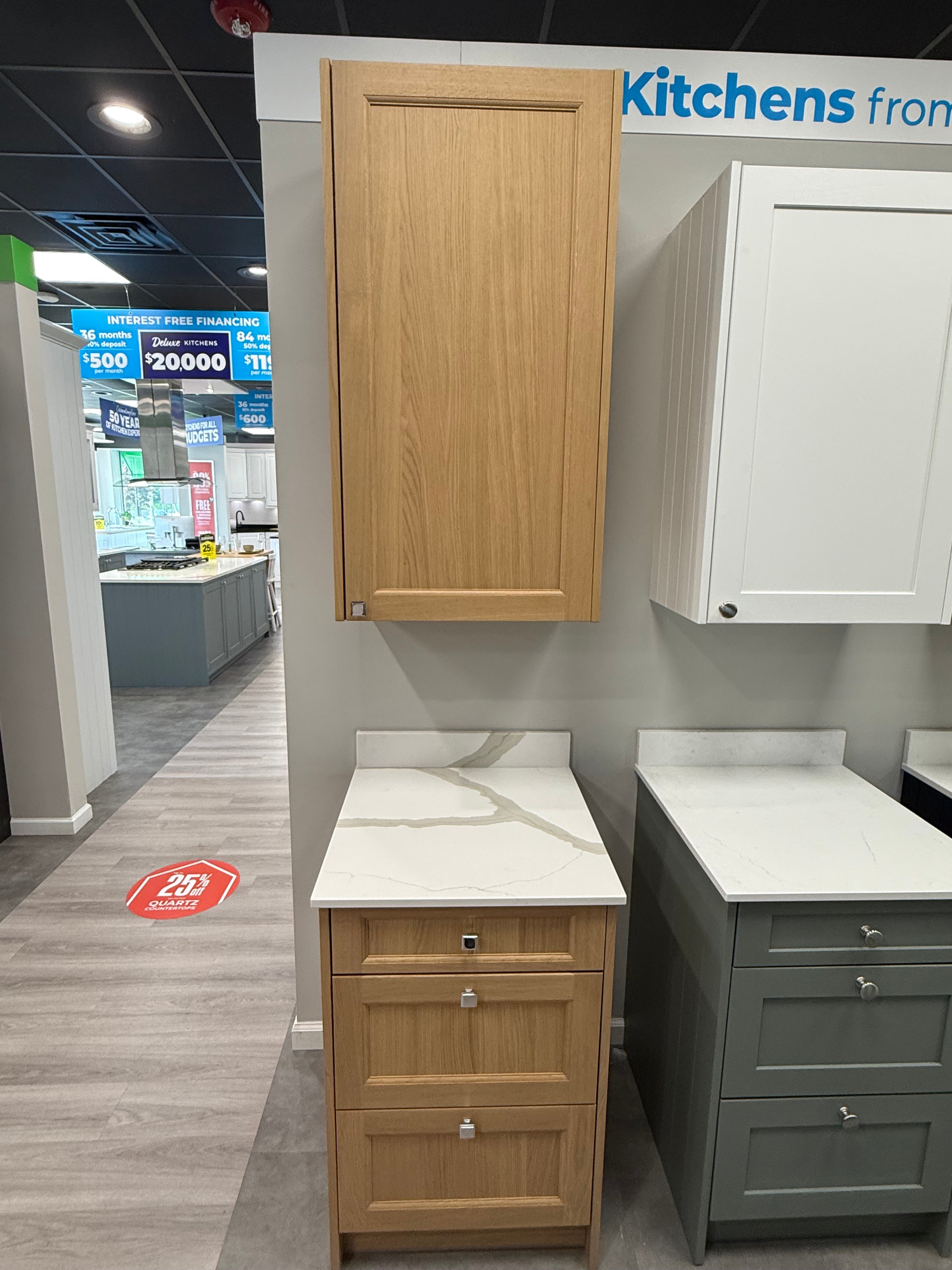 Cambridge Timber Natural Oak Grain Base and Upper Cabinets