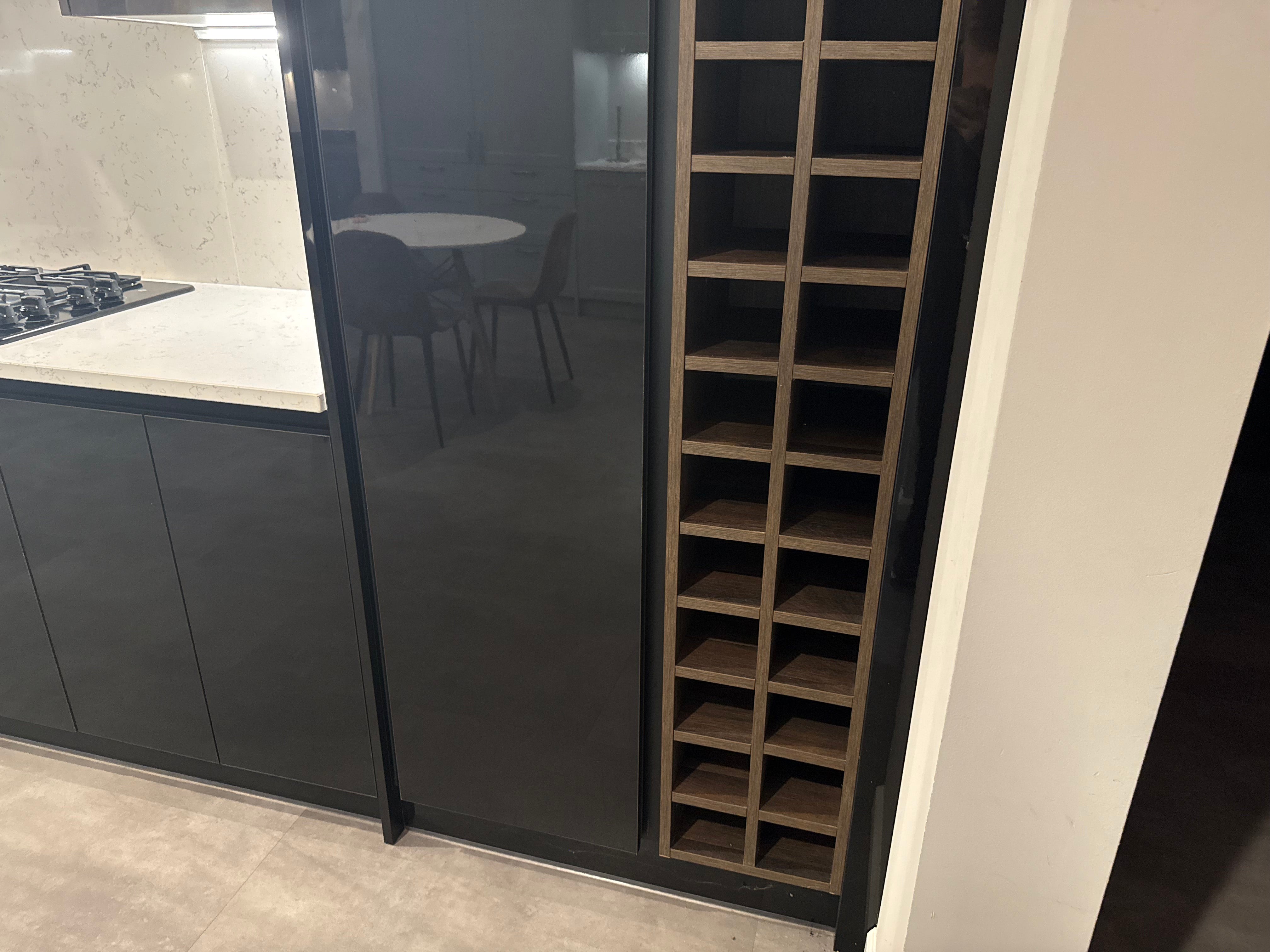 Wren Milano Elements Swiss Oak Matte & Ultra Nero Pantry Wall