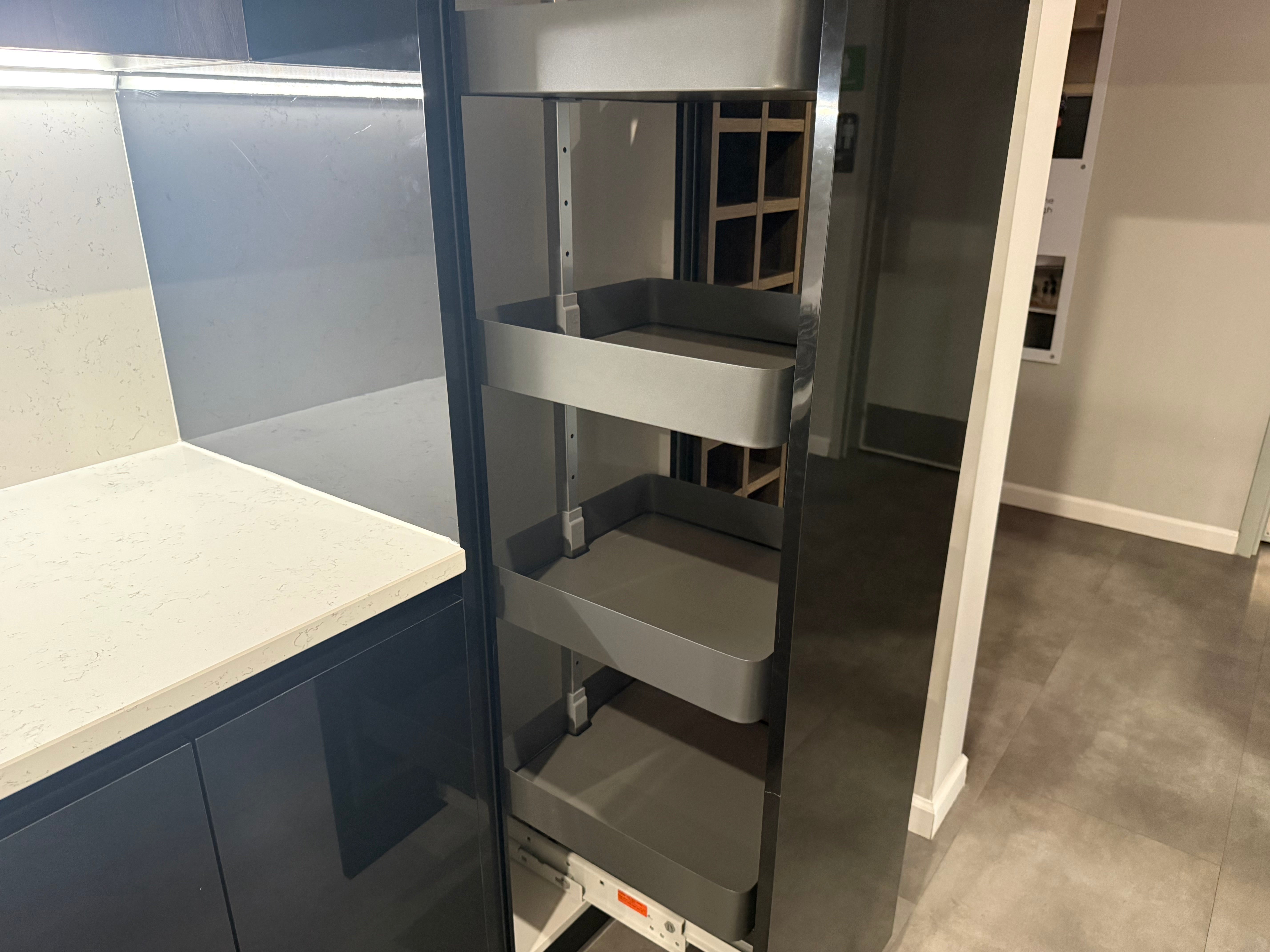 Wren Milano Elements Swiss Oak Matte & Ultra Nero Pantry Wall