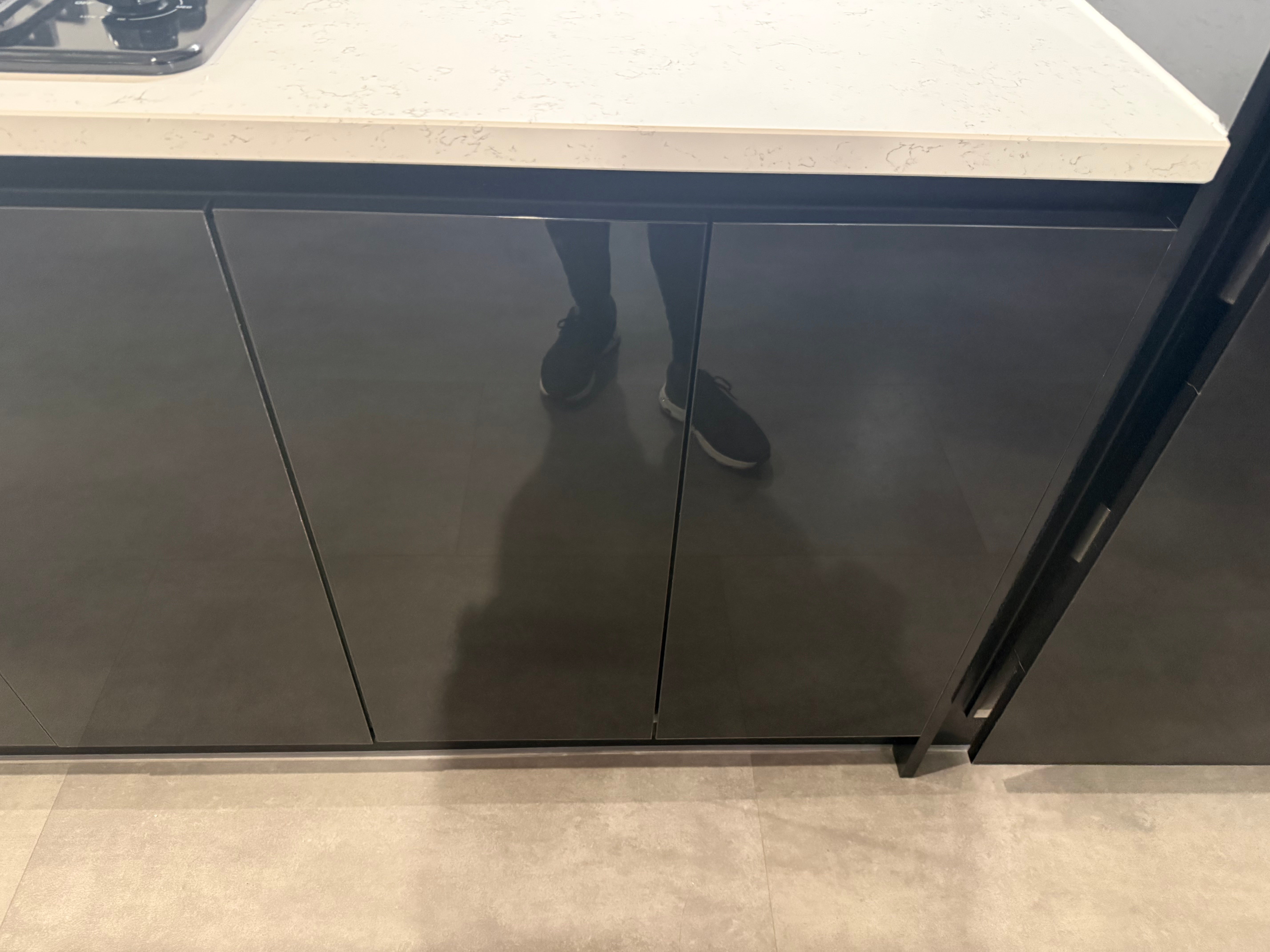 Wren Milano Elements Swiss Oak Matte & Ultra Nero Pantry Wall