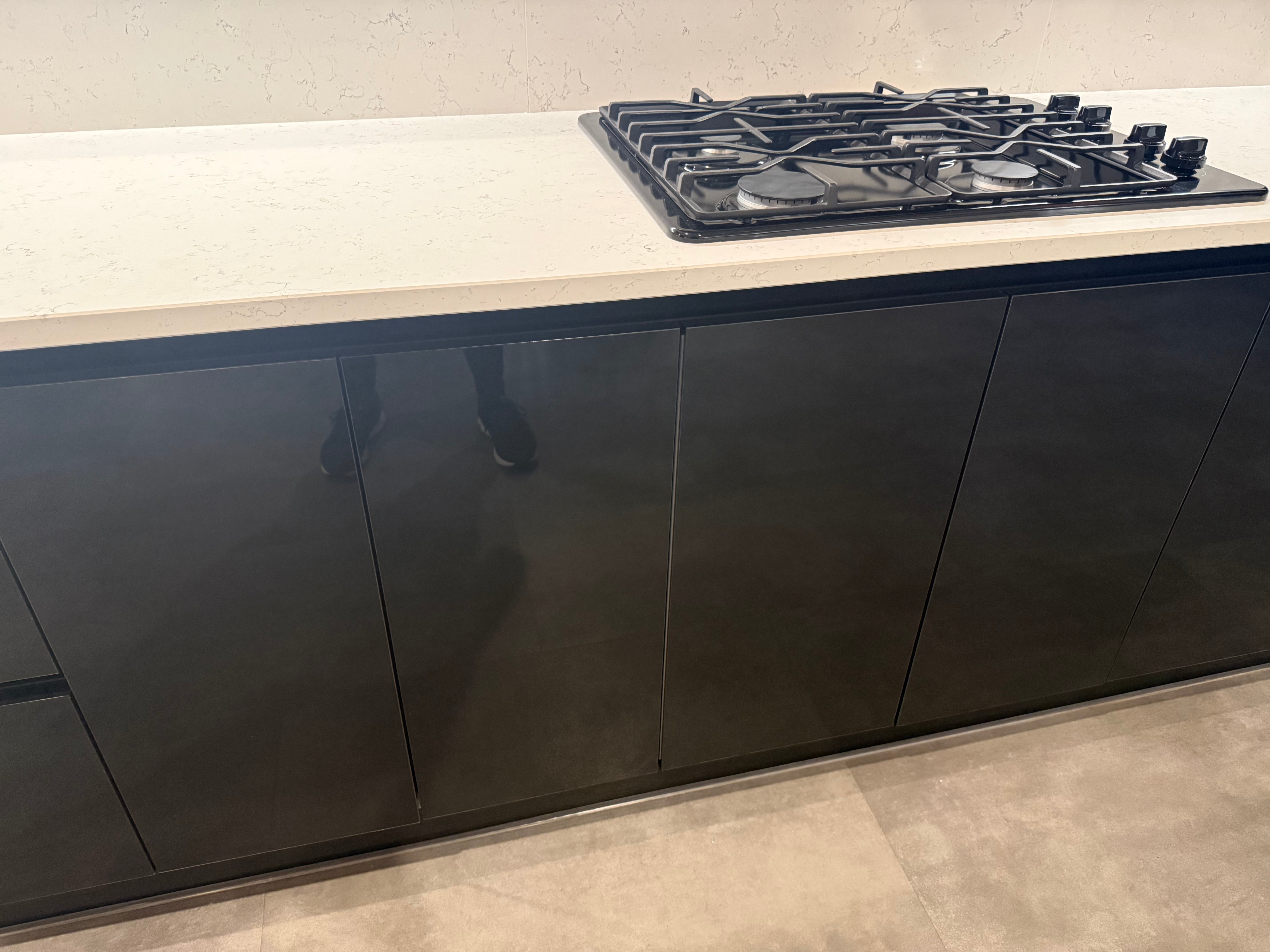 Wren Milano Elements Swiss Oak Matte & Ultra Nero Pantry Wall