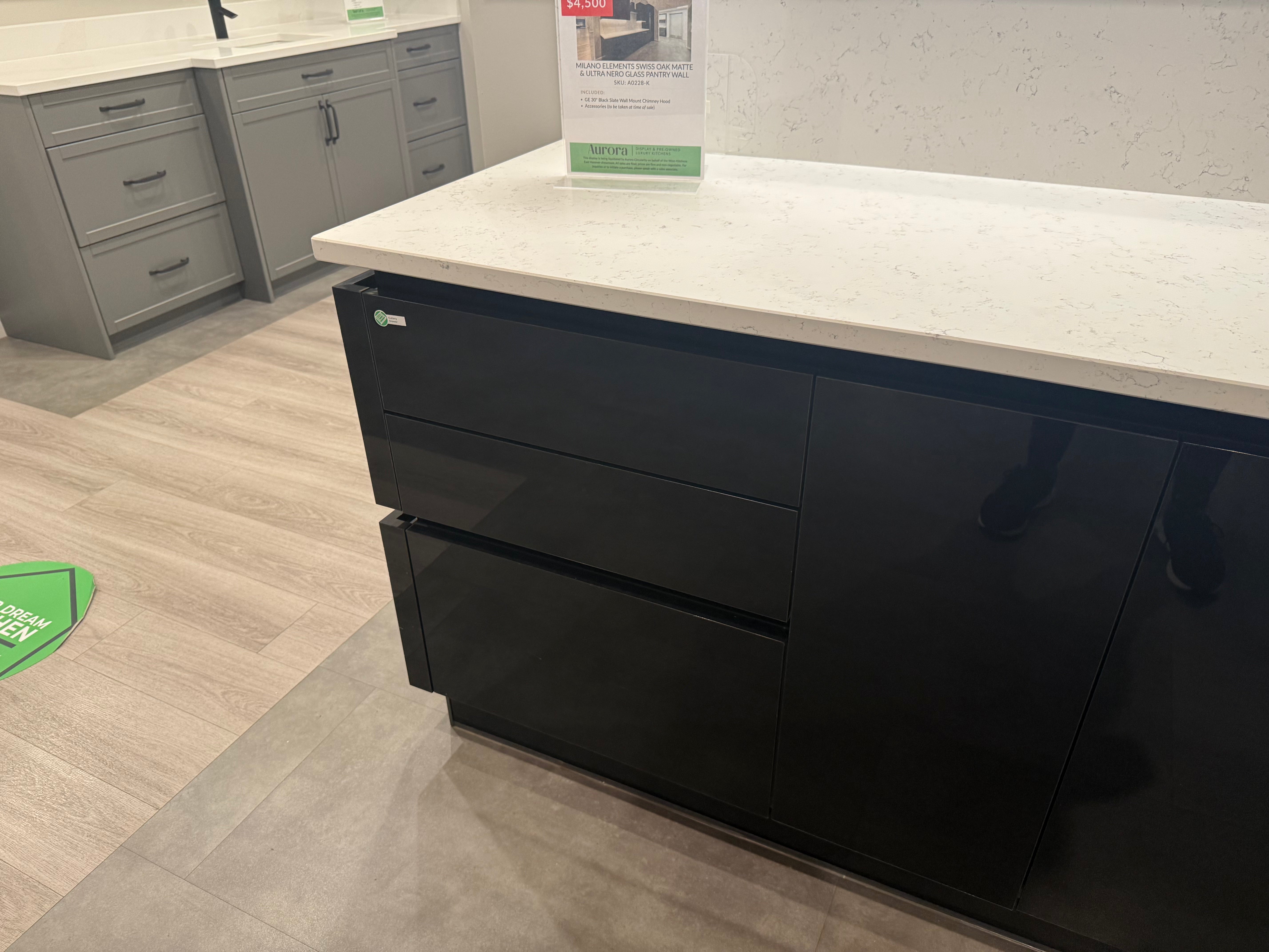 Wren Milano Elements Swiss Oak Matte & Ultra Nero Pantry Wall