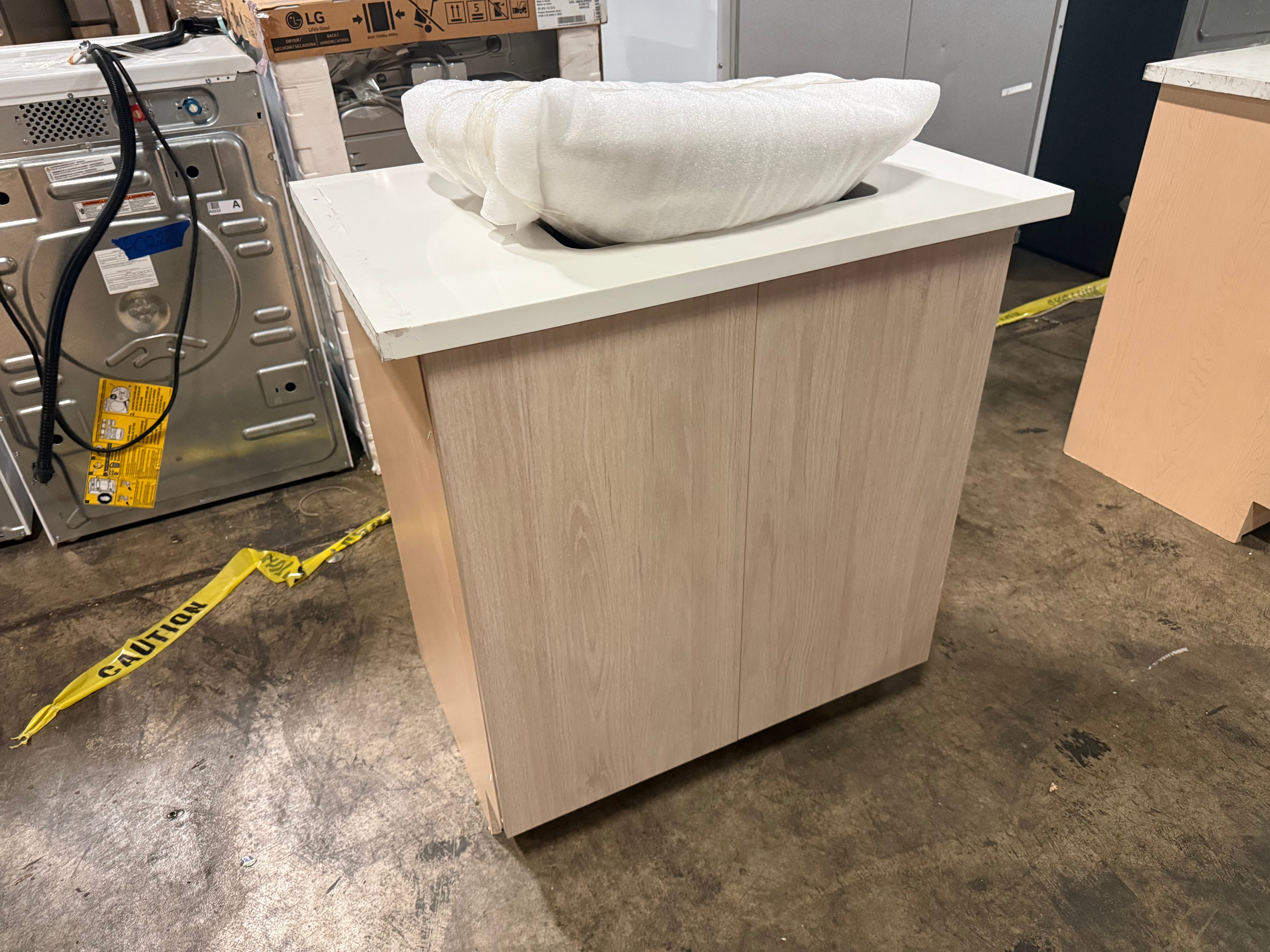 Cabico 30" Sandy Oak Wood Grain Laminate Single Vanity