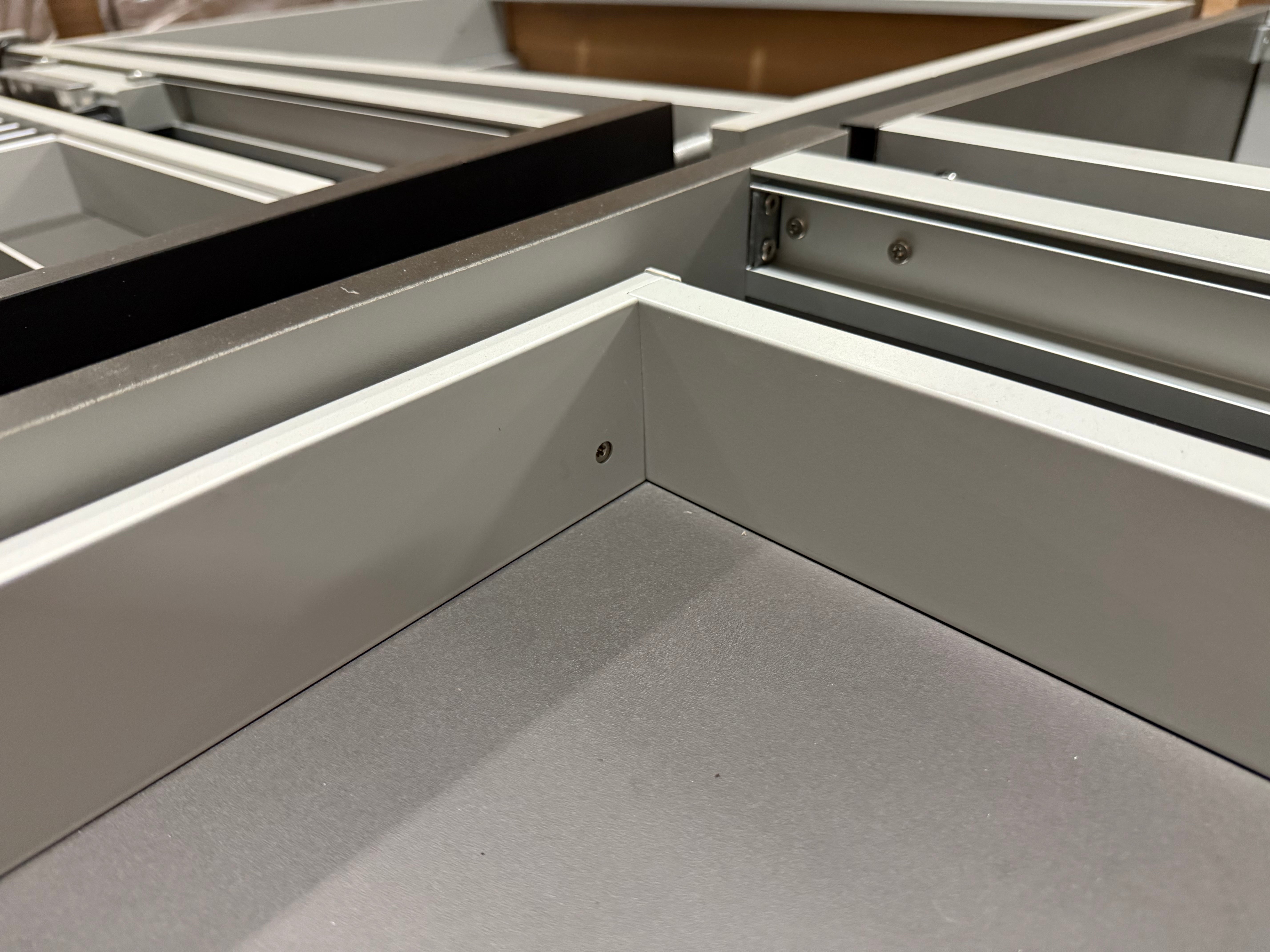 Poliform Phoenix Multi-Tone Modern Kitchen with Artex Island, Stone Countertops and Miele Appliances