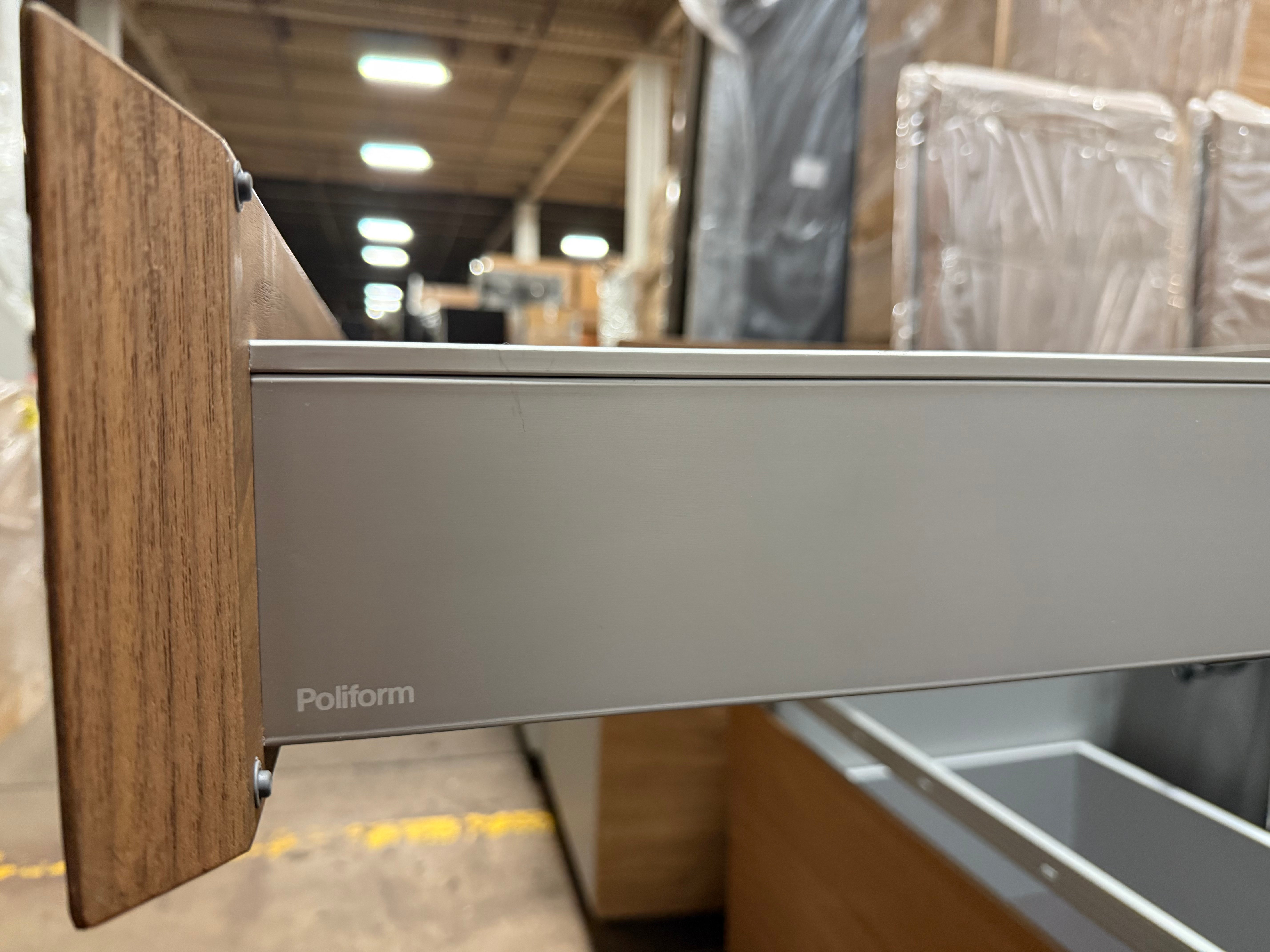 Poliform Phoenix Multi-Tone Modern Kitchen with Artex Island, Stone Countertops and Miele Appliances