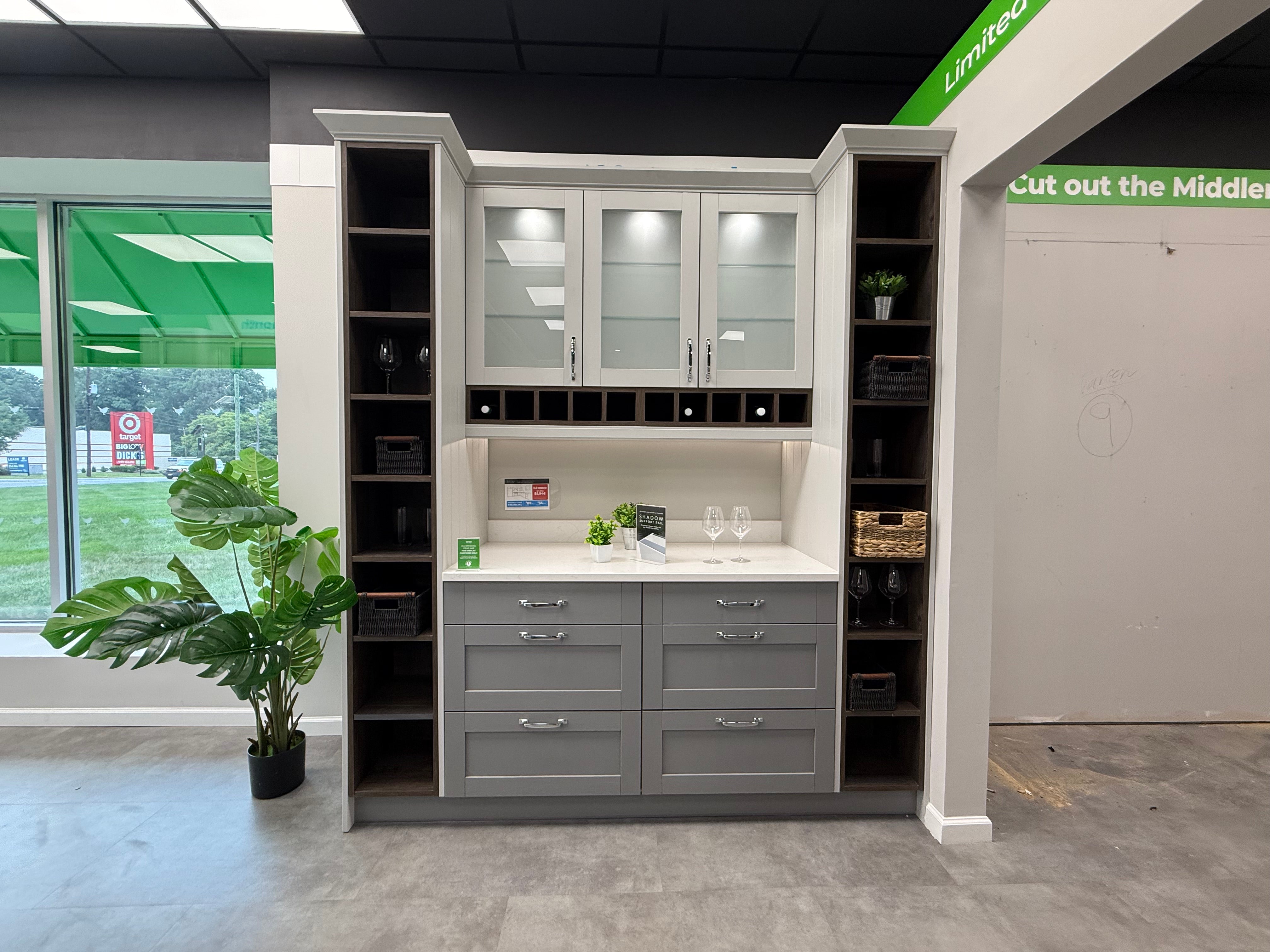 Wren Shaker Forest Classic Dust Gray & Shadow Grain Kitchen