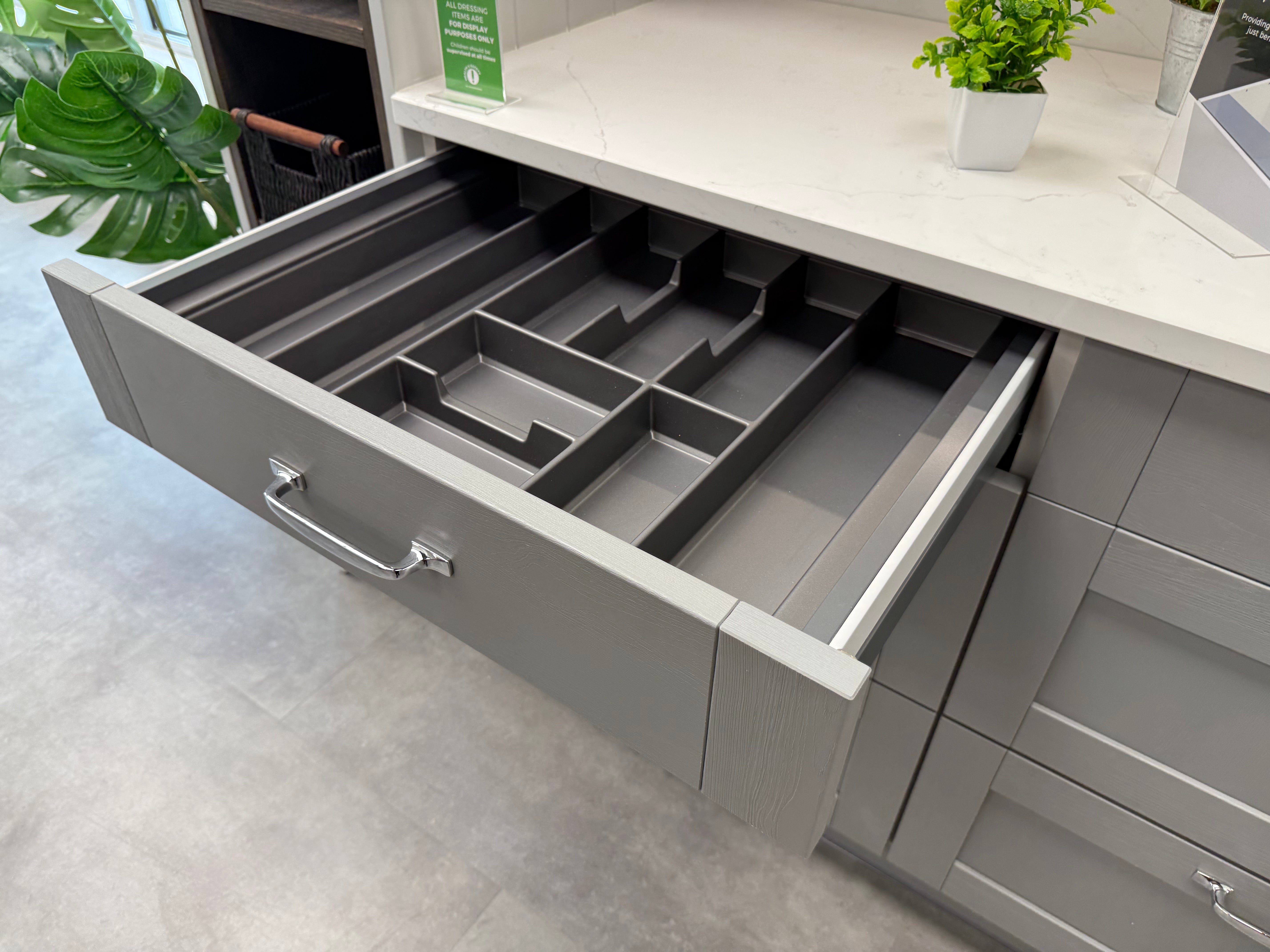Wren Shaker Forest Classic Dust Gray & Shadow Grain Kitchen