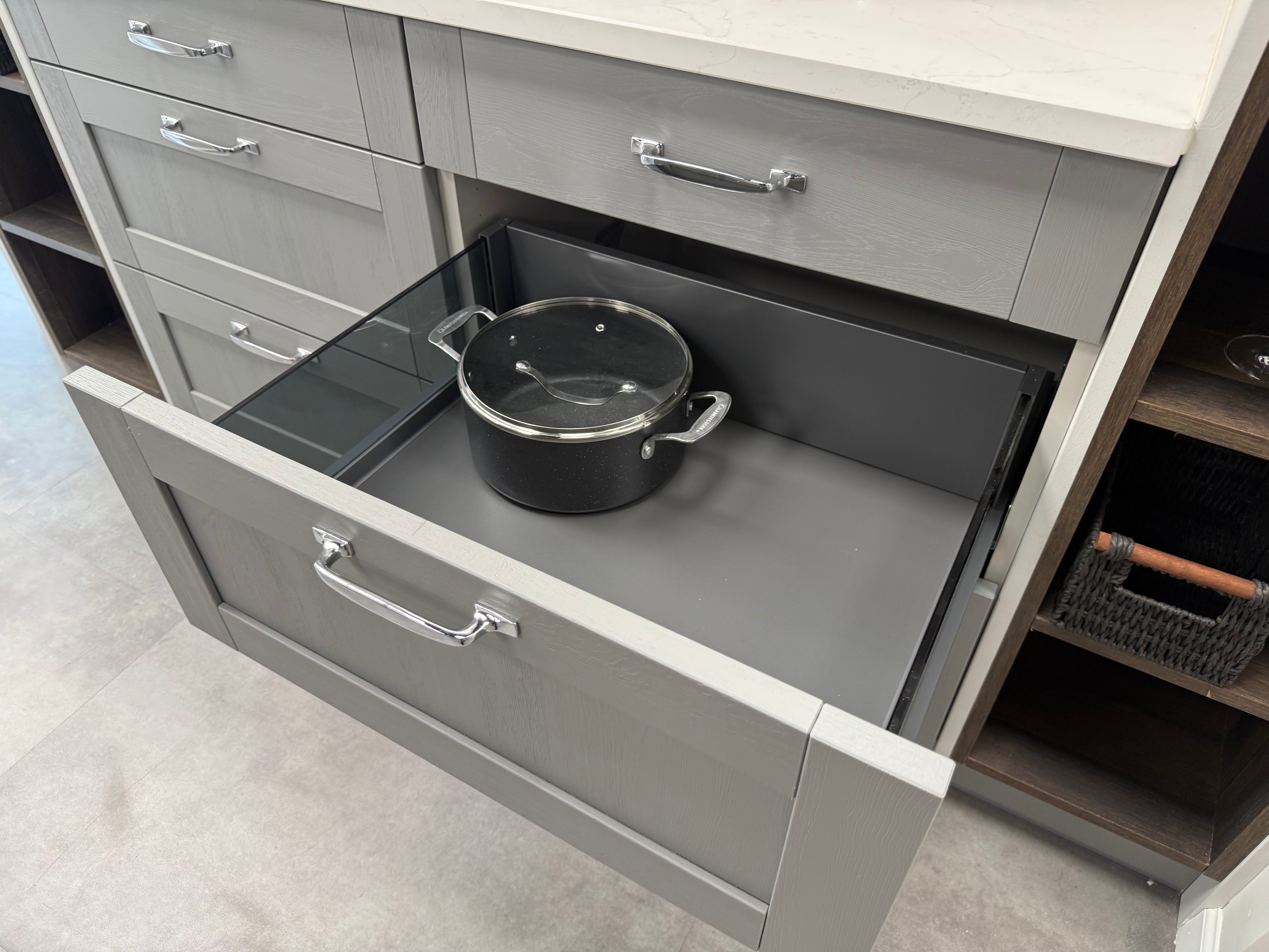 Wren Shaker Forest Classic Dust Gray & Shadow Grain Kitchen