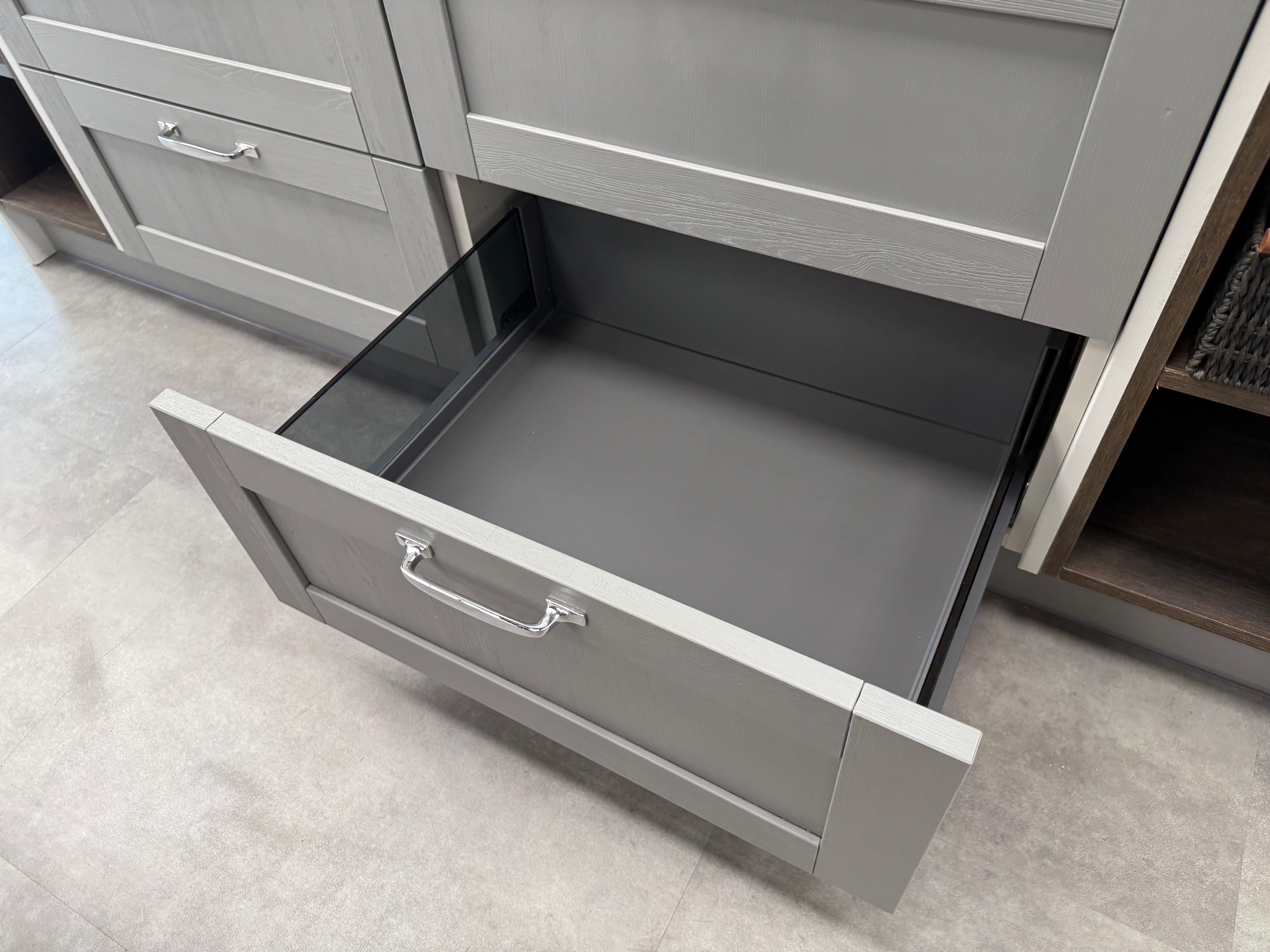 Wren Shaker Forest Classic Dust Gray & Shadow Grain Kitchen