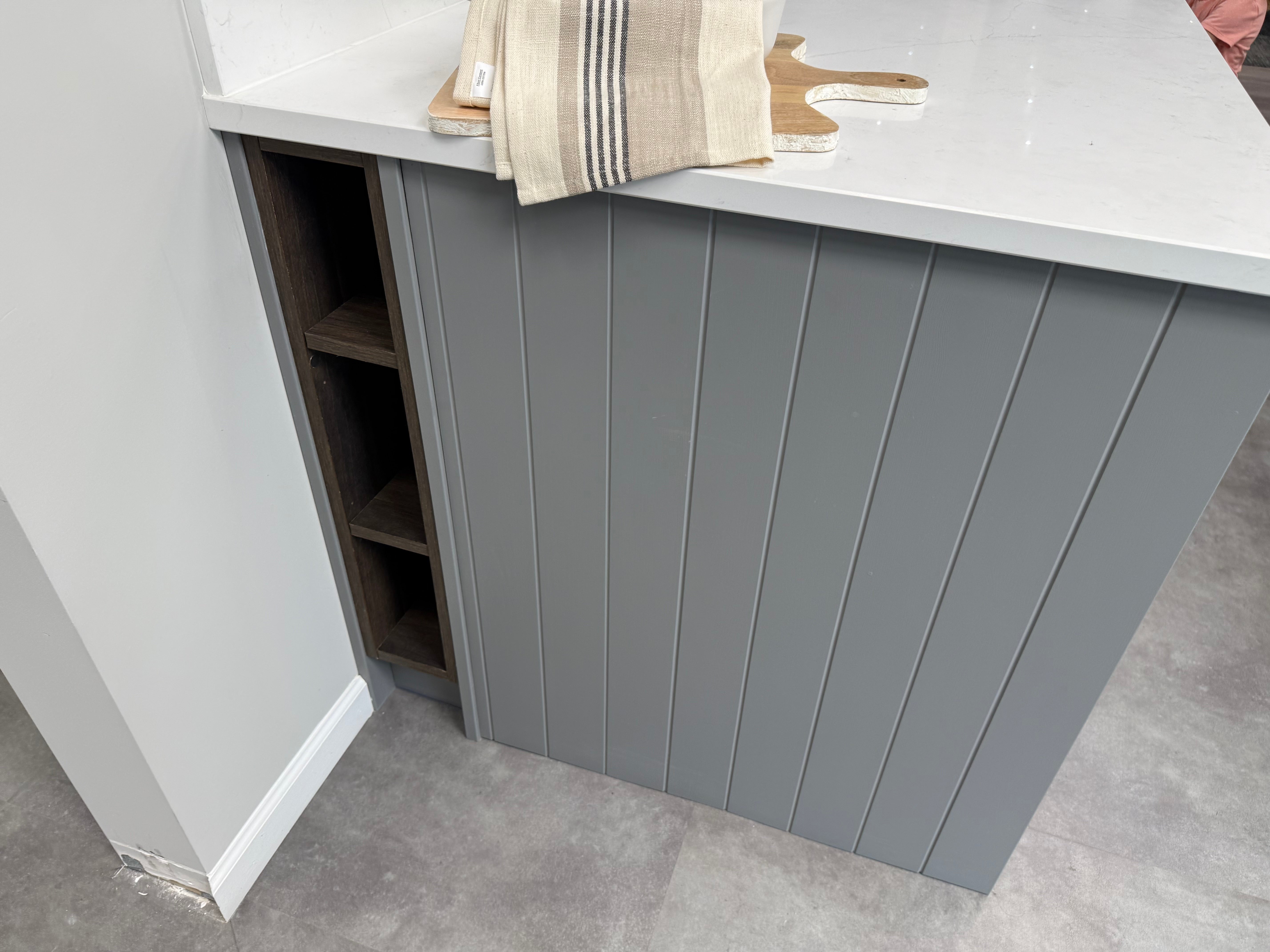 Wren Shaker Forest Classic Dust Gray & Shadow Grain Kitchen