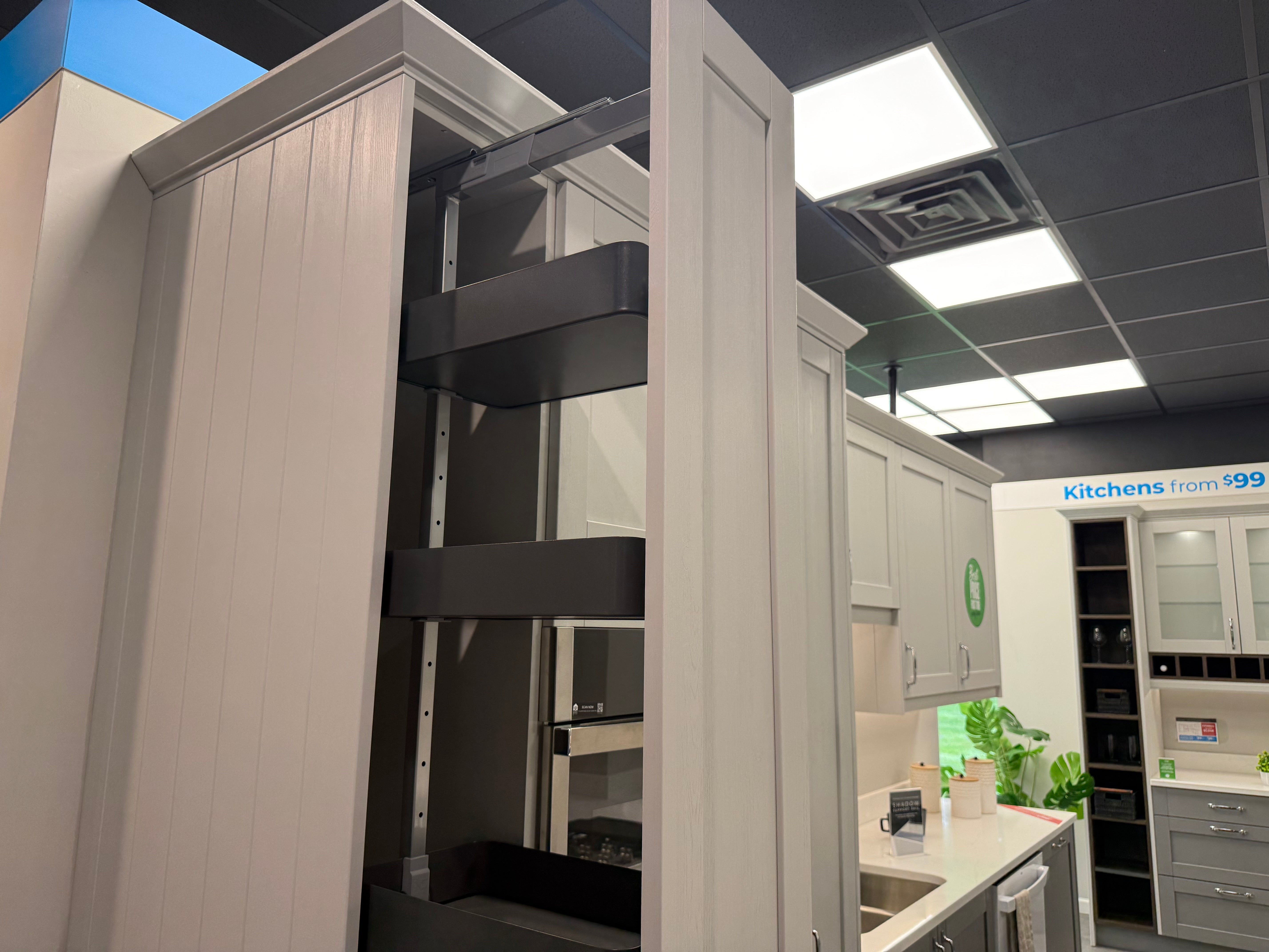 Wren Shaker Forest Classic Dust Gray & Shadow Grain Kitchen
