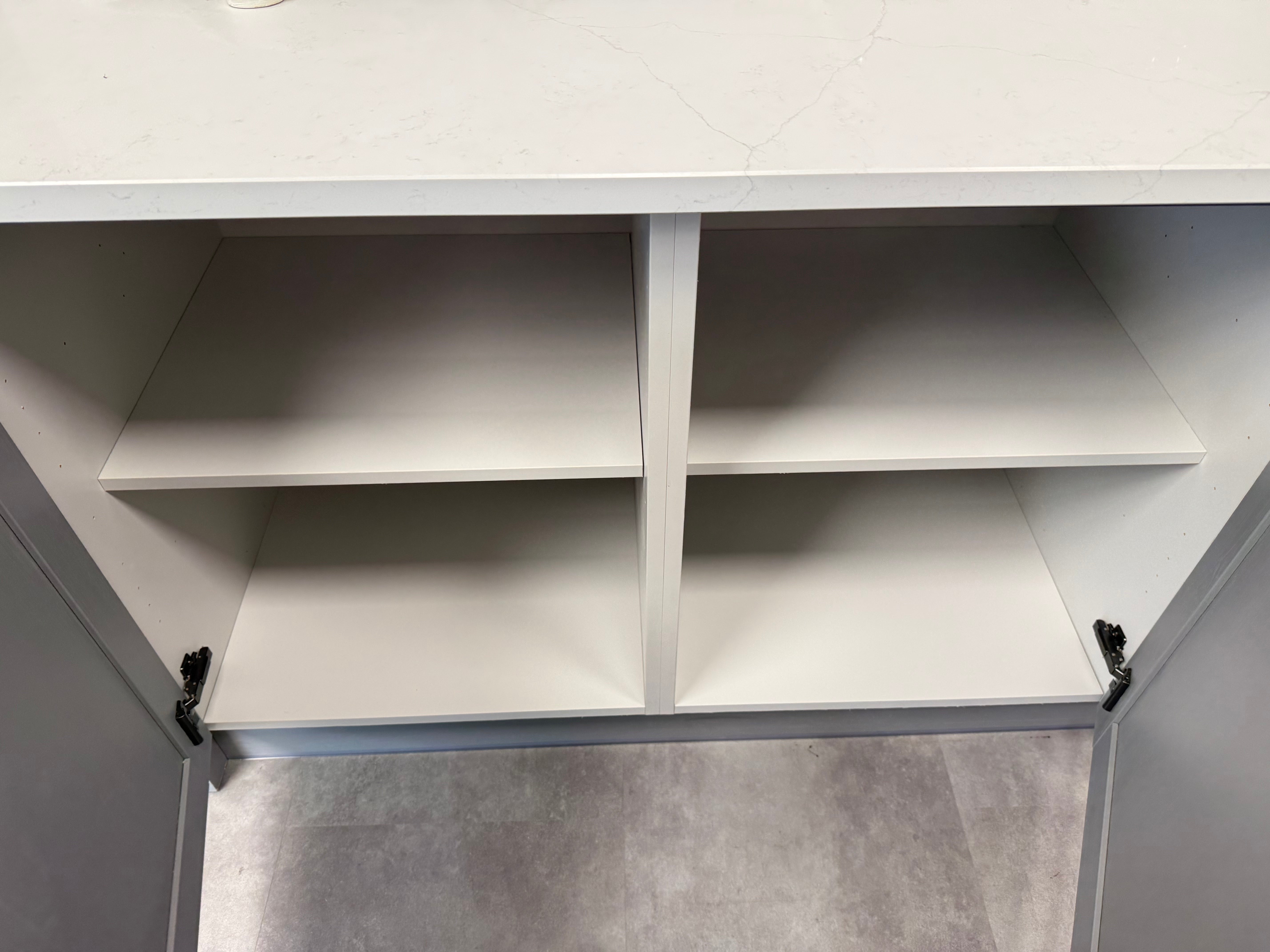 Wren Shaker Forest Classic Dust Gray & Shadow Grain Kitchen