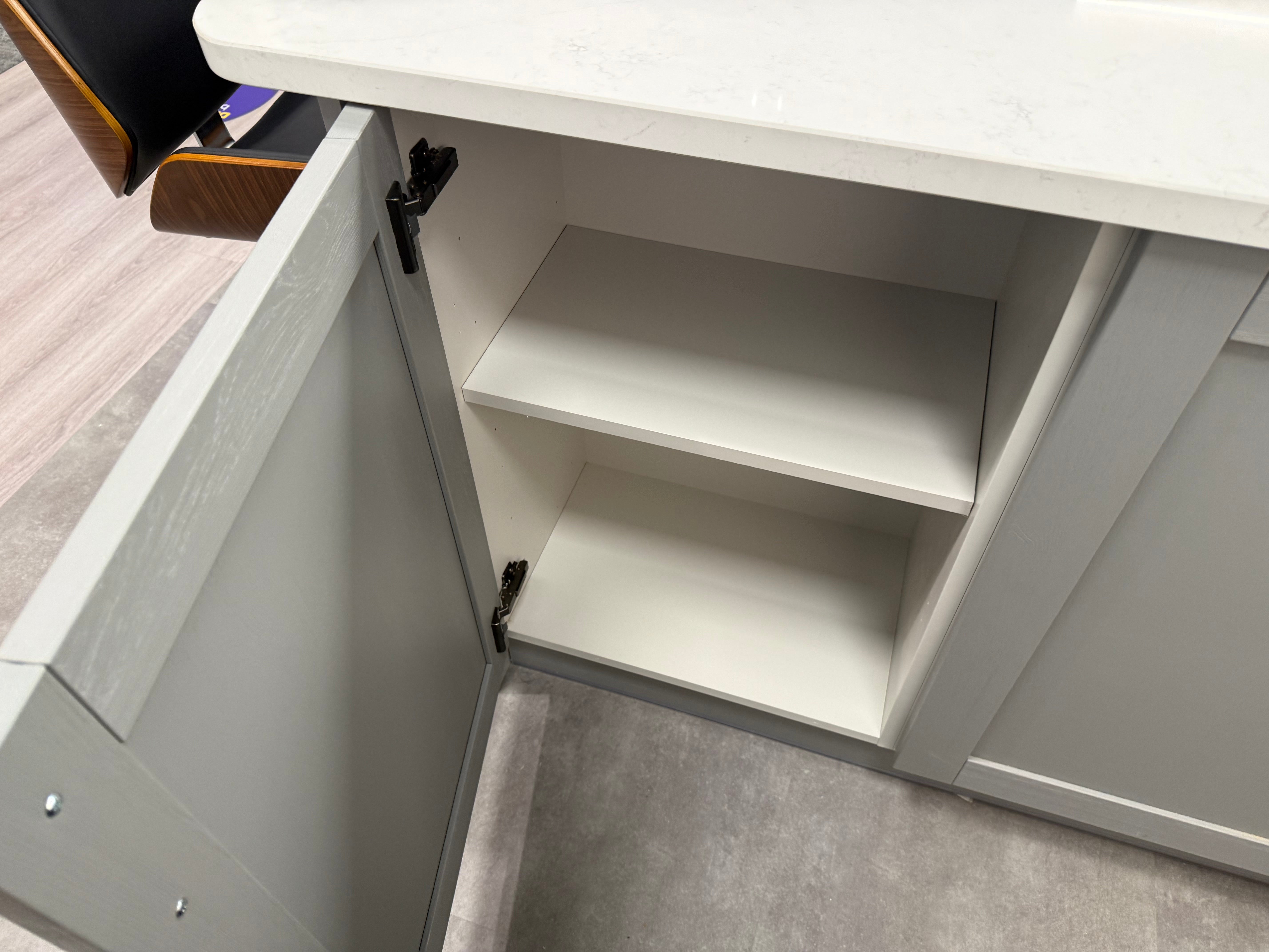 Wren Shaker Forest Classic Dust Gray & Shadow Grain Kitchen
