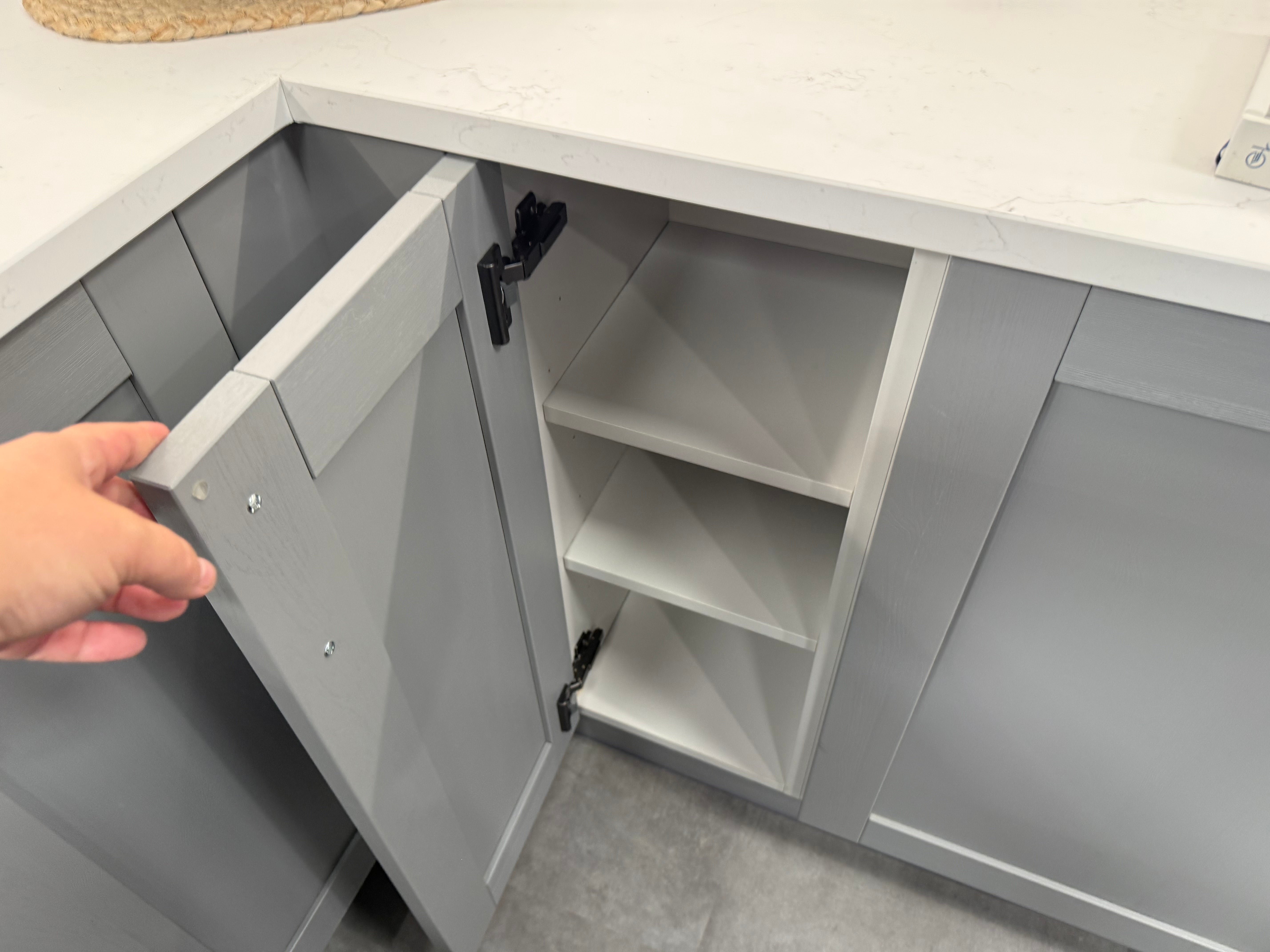Wren Shaker Forest Classic Dust Gray & Shadow Grain Kitchen