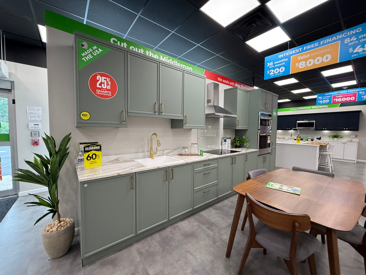 Wren Infinity Shaker Super Slim Juratek Matte Moss Green Kitchen Wall