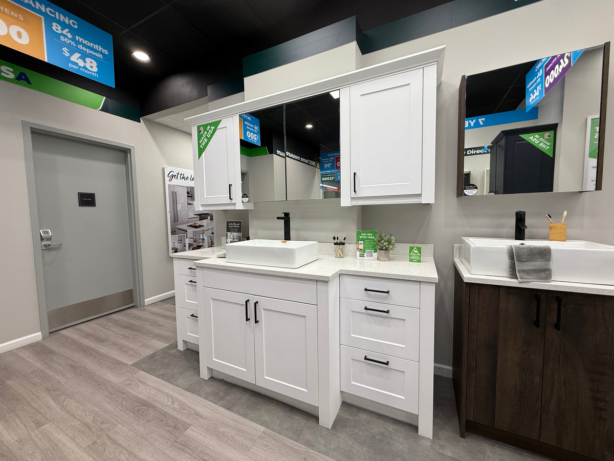 Wren White Matte Shaker Built-In Single Vanity