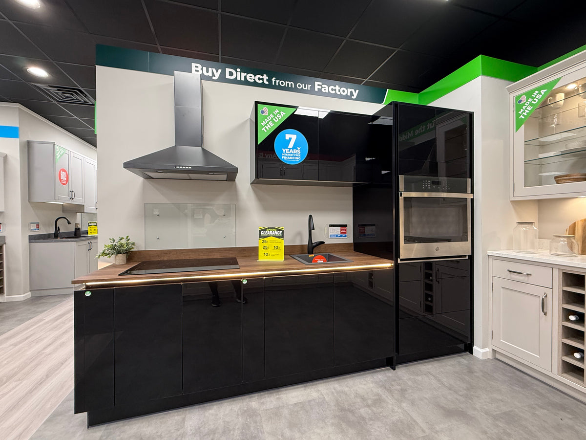 Wren Milano Ultra Nero Gloss Kitchen Wall