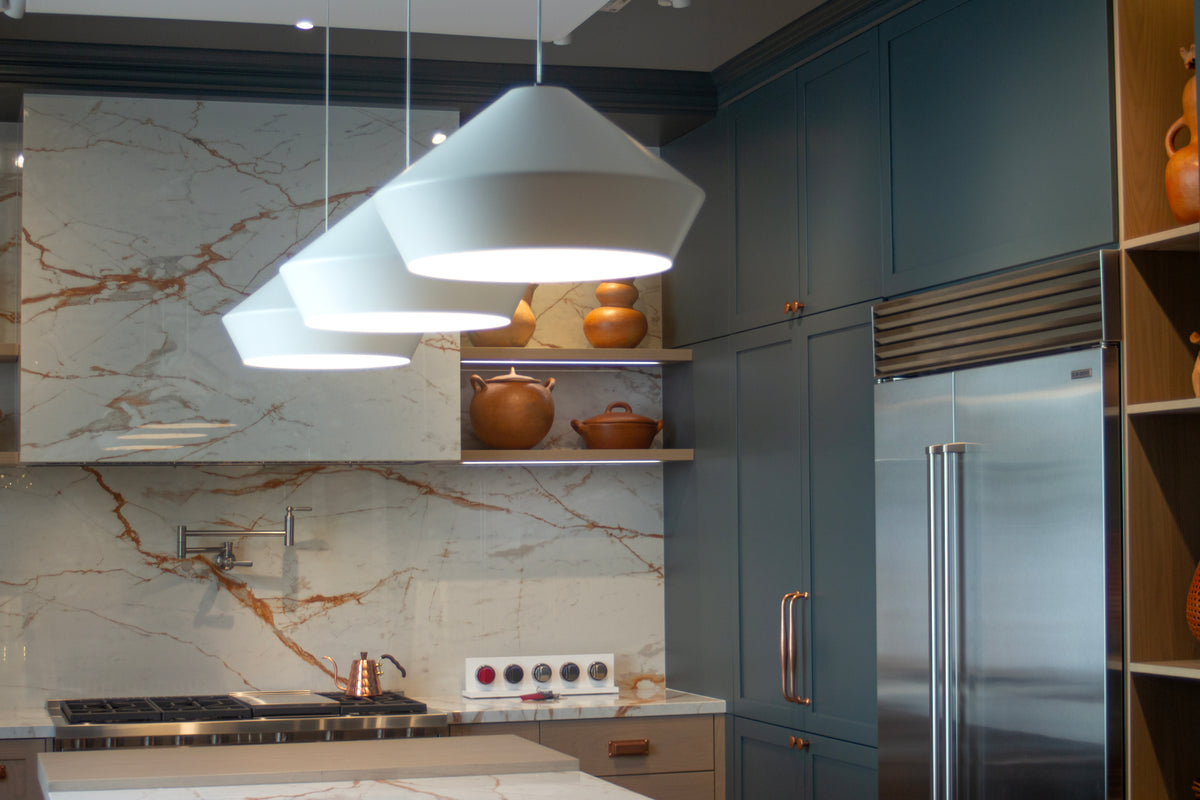 Albero Comodoro Green & Oak Veneer Kitchen with Wolf & Sub-Zero Appliances