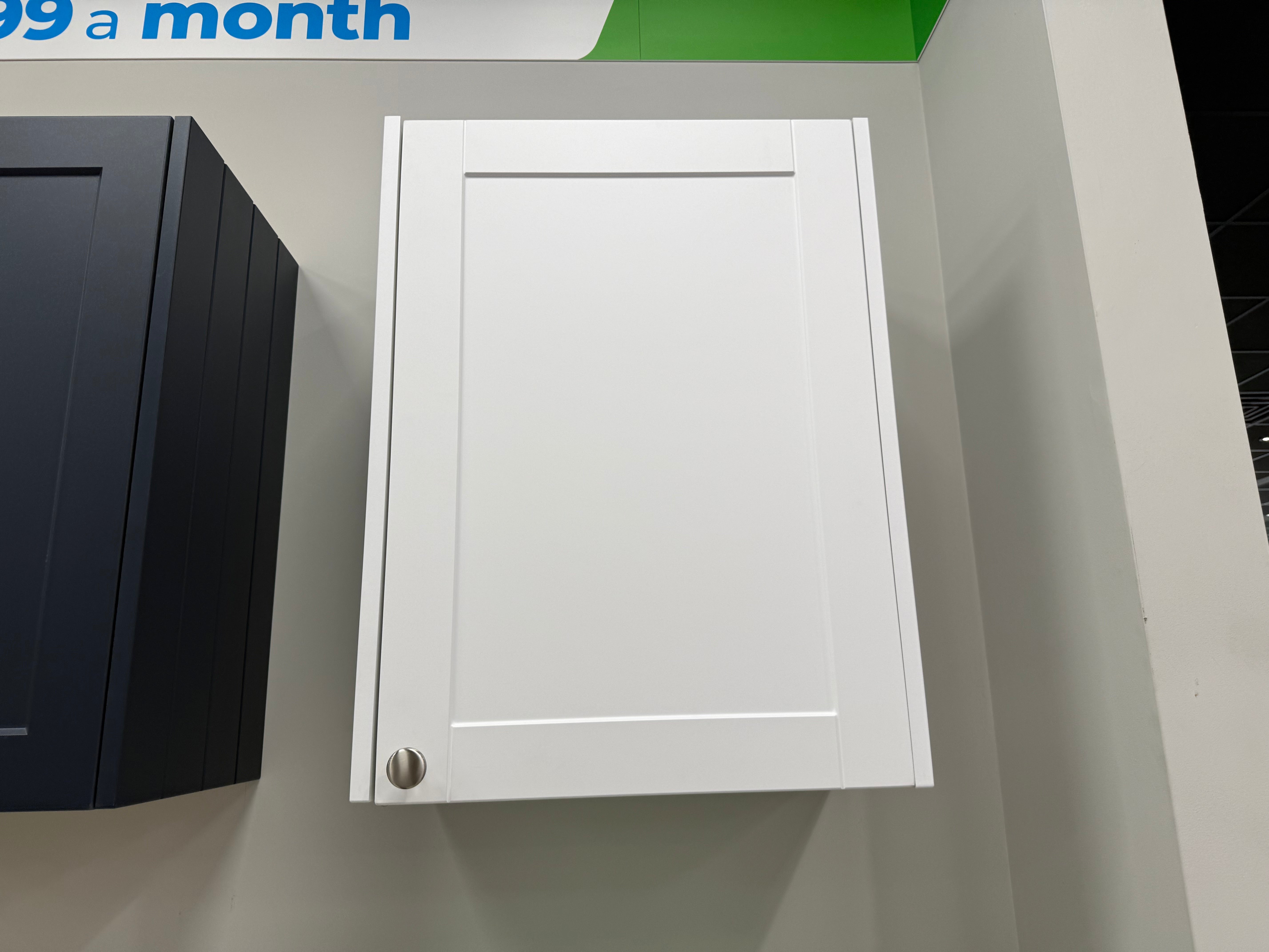 Shaker Classic Matte White Base and Upper Cabinets