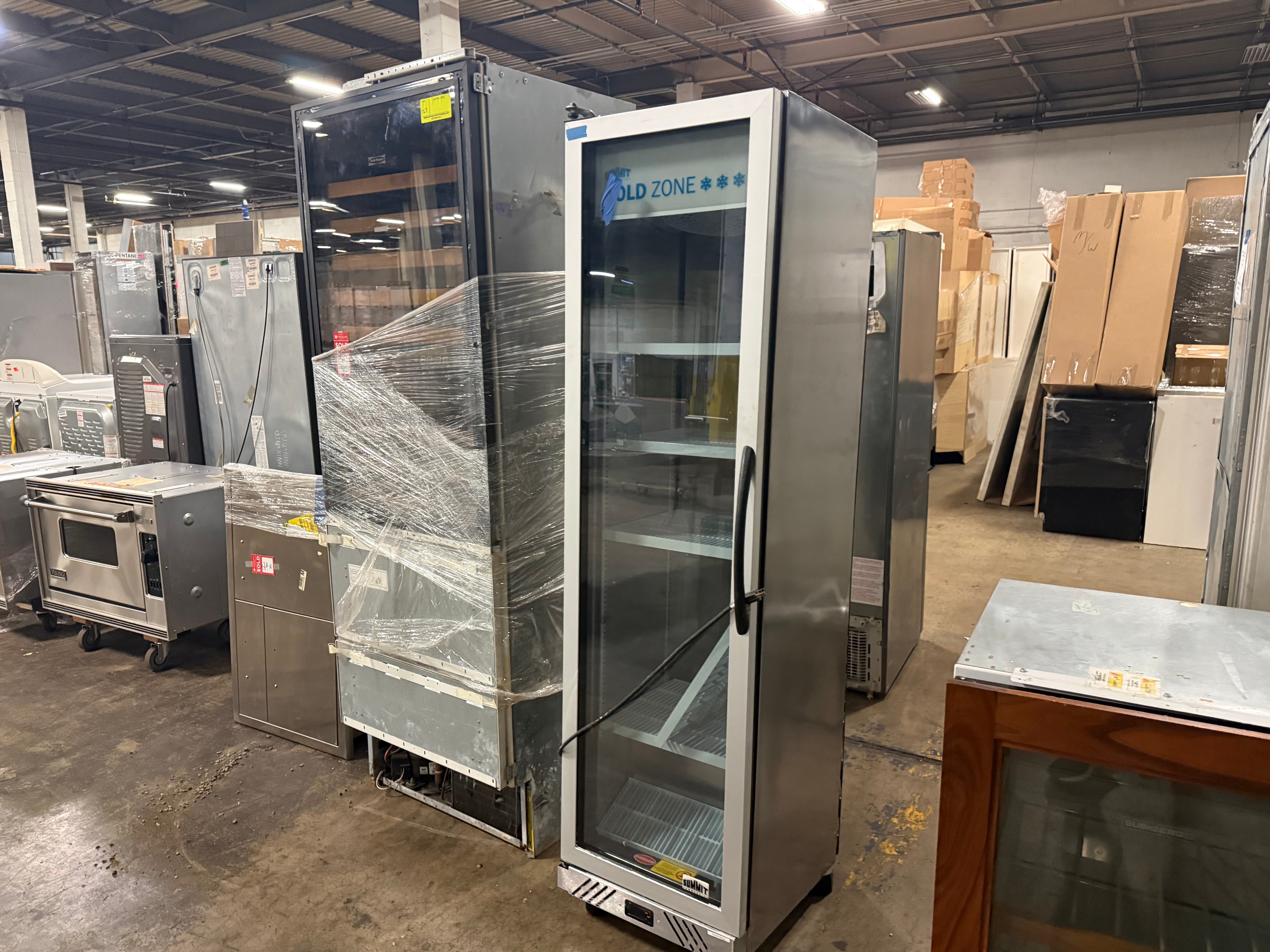 Summit 24 inch commercial built-in glass door beverage refrigerator SCR1105LH