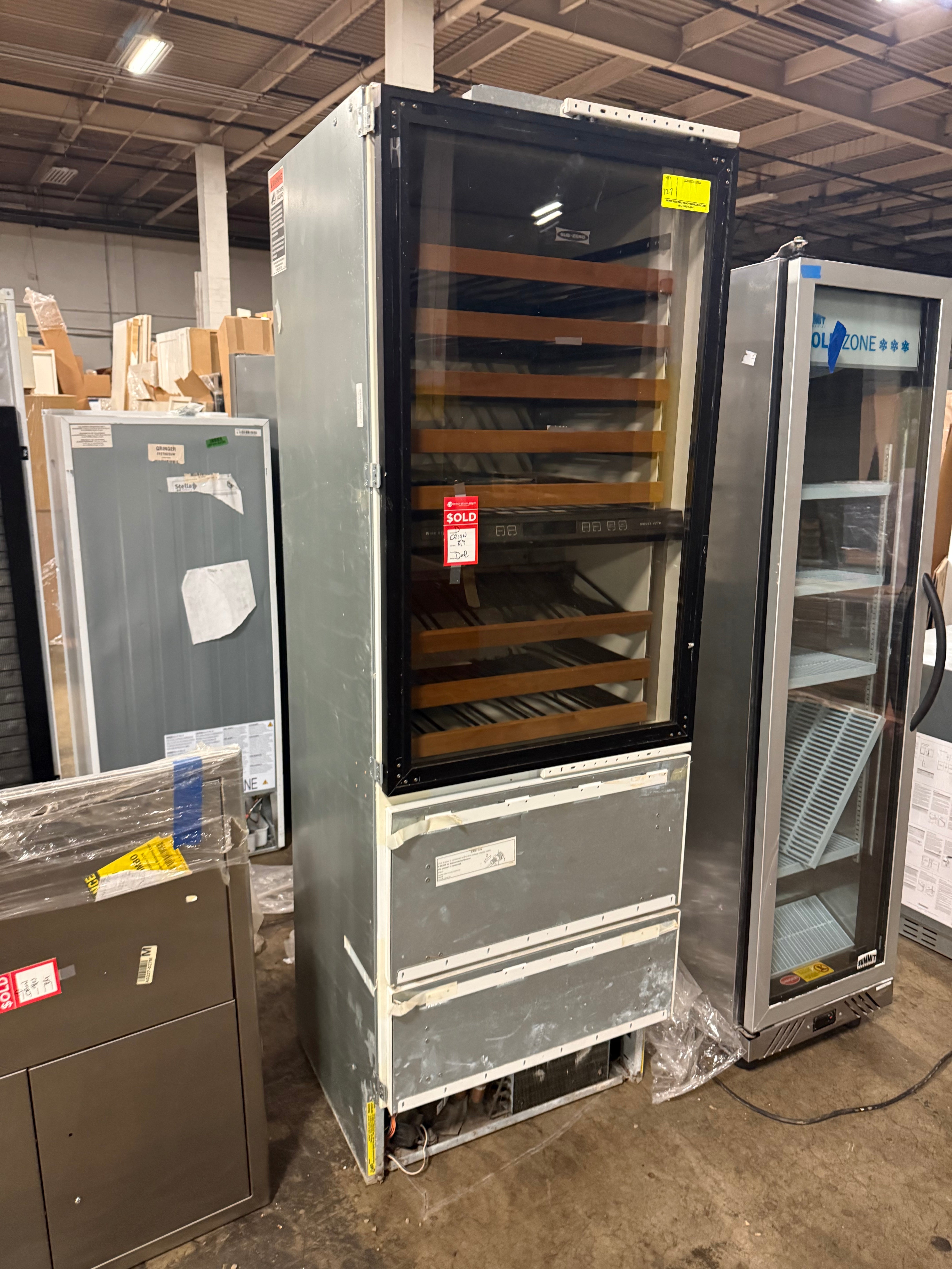 Luxury panel-ready built-in refrigerator and wine cellar combination unit