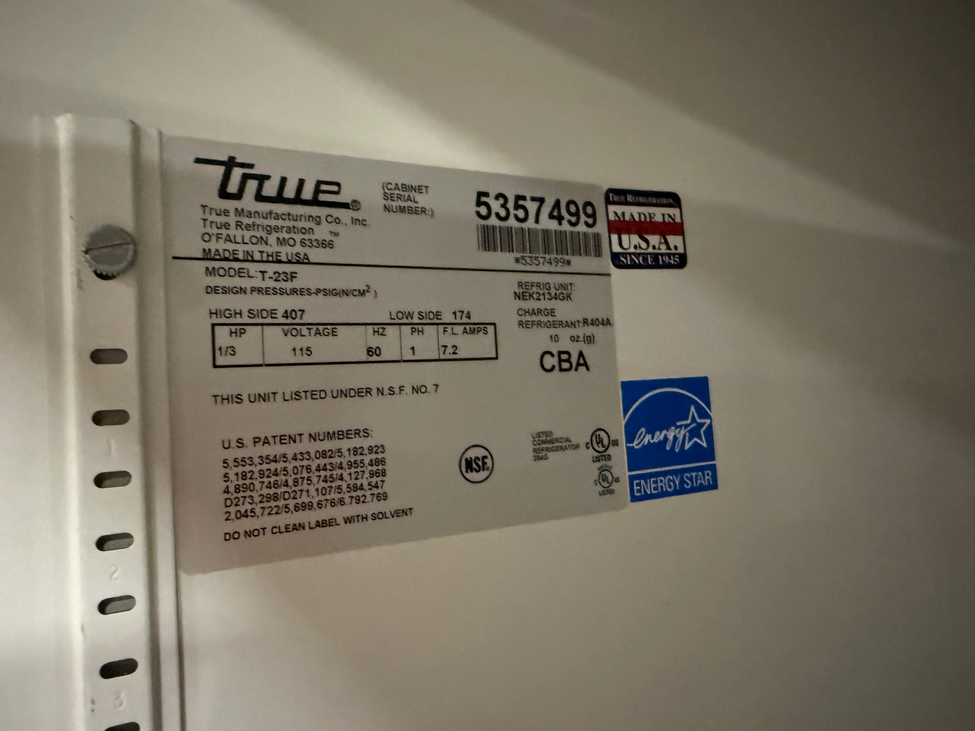 True T-23F 27" Stainless Steel Commercial Freezer Column