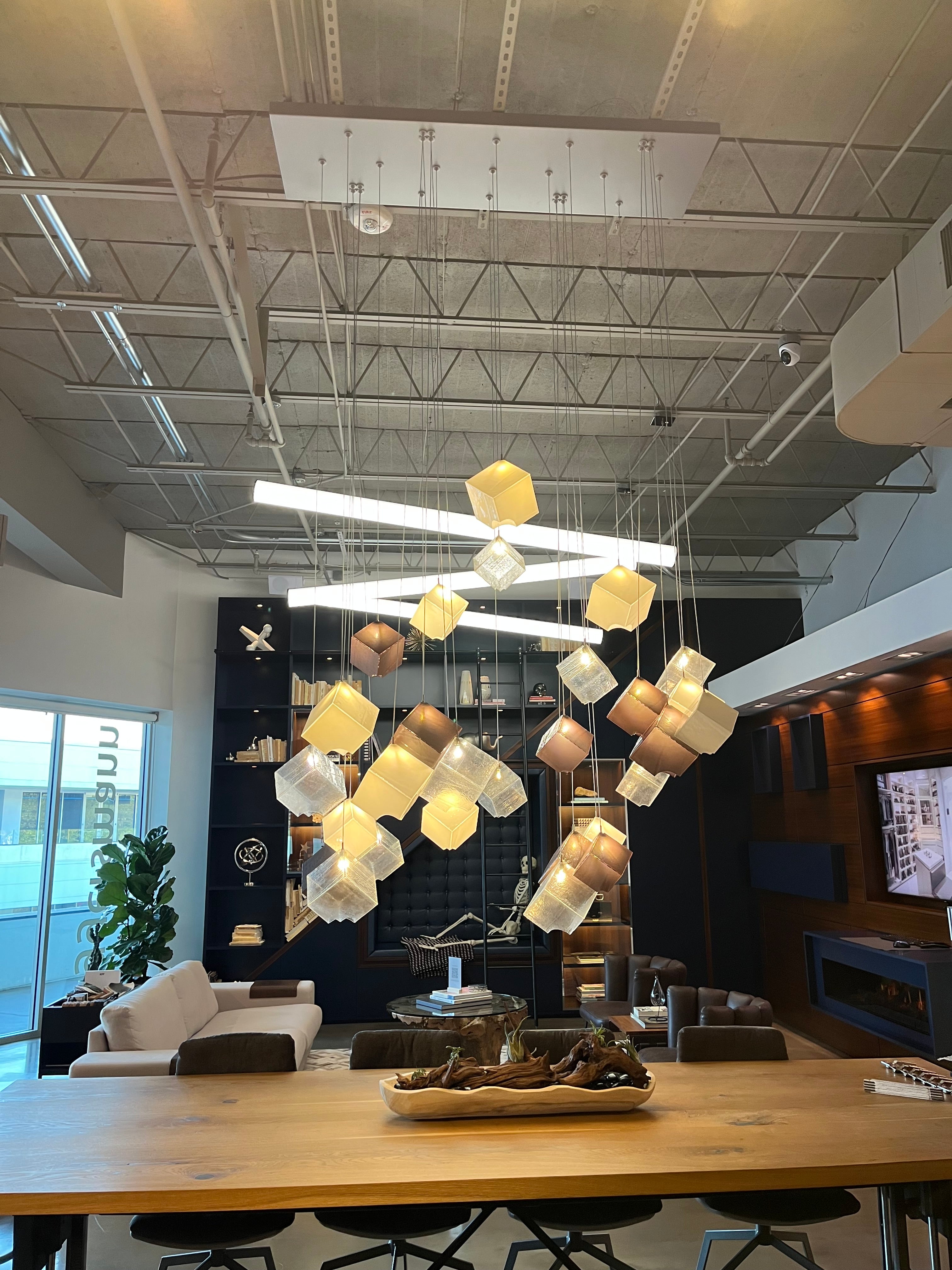 eggersmann Certified "Noga" Glass Cubed Chandelier