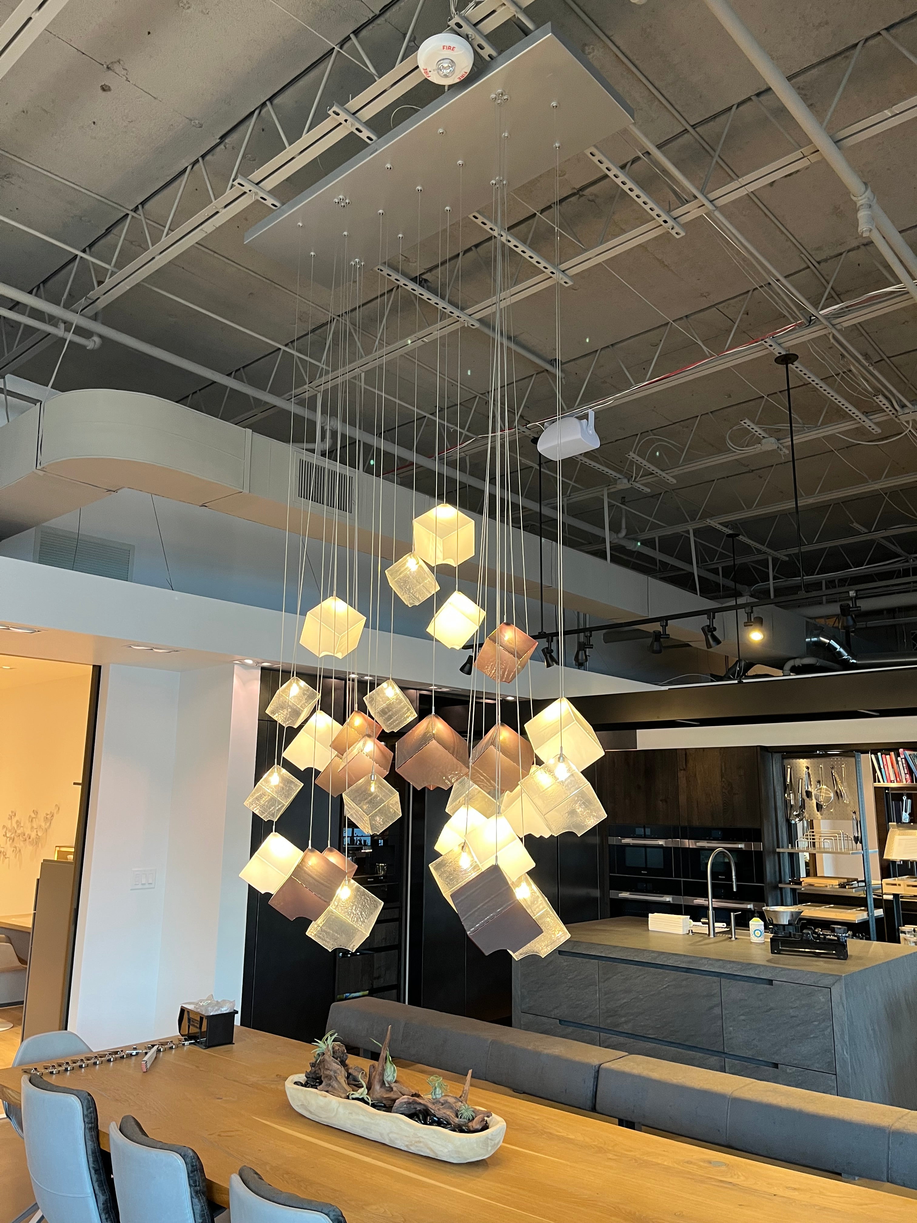 eggersmann Certified "Noga" Glass Cubed Chandelier