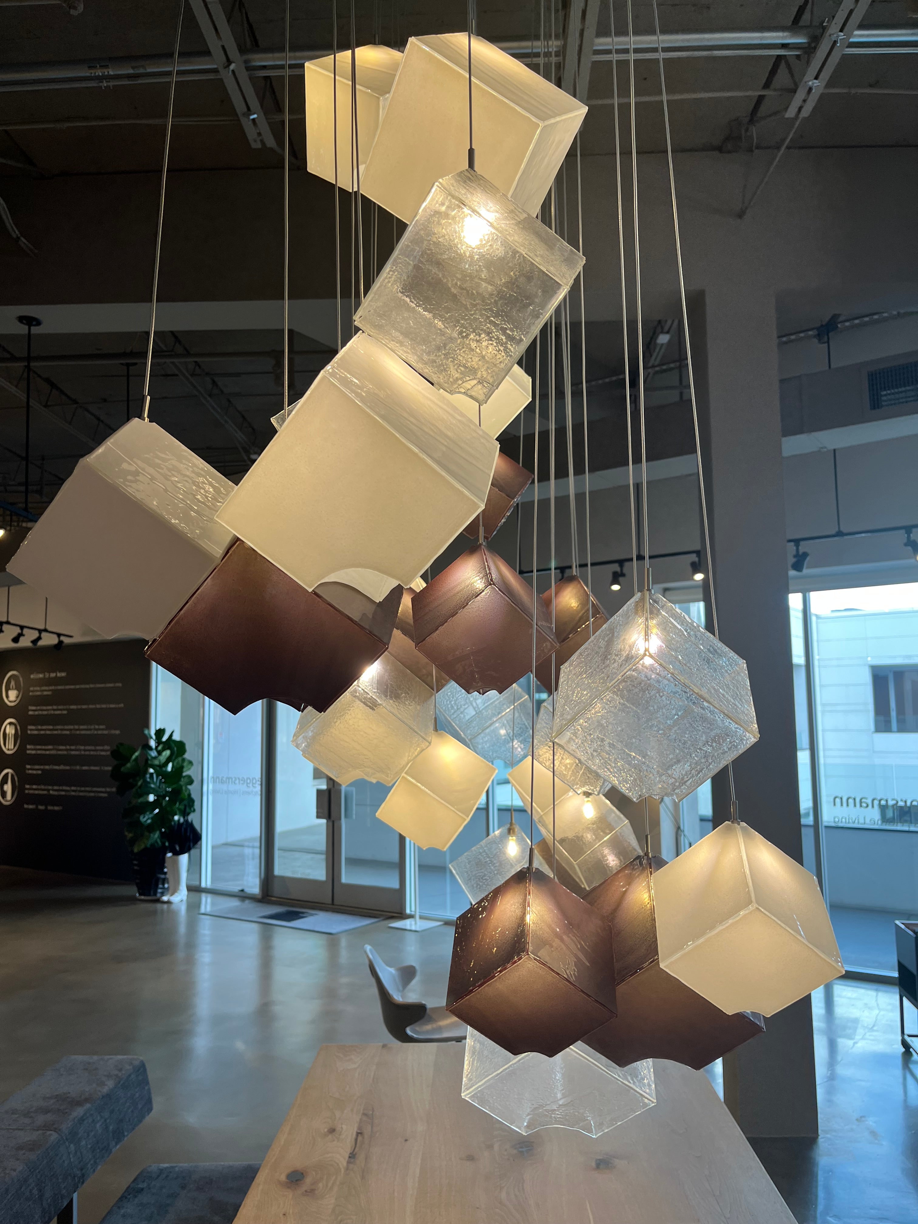 eggersmann Certified "Noga" Glass Cubed Chandelier