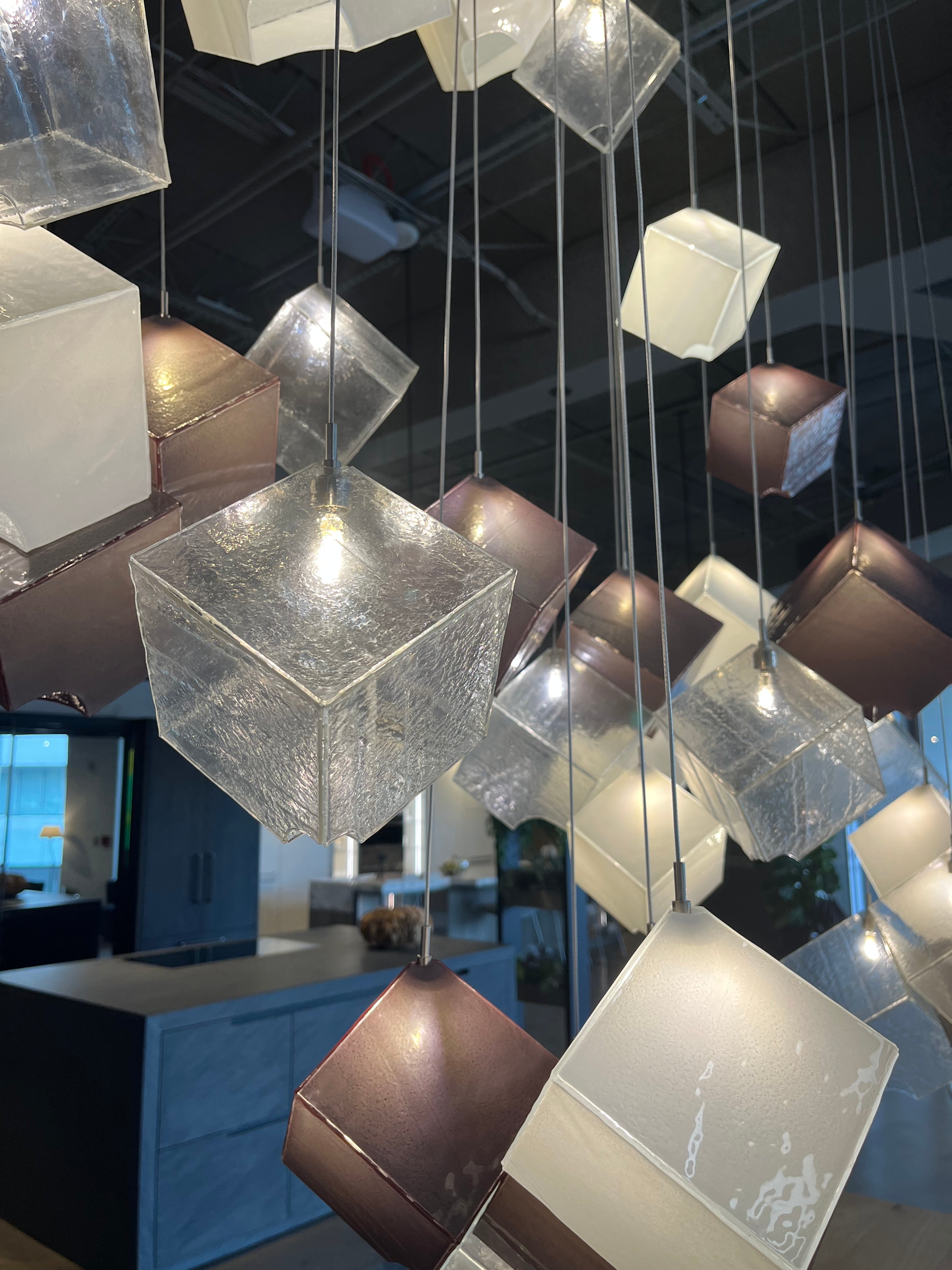 eggersmann Certified "Noga" Glass Cubed Chandelier