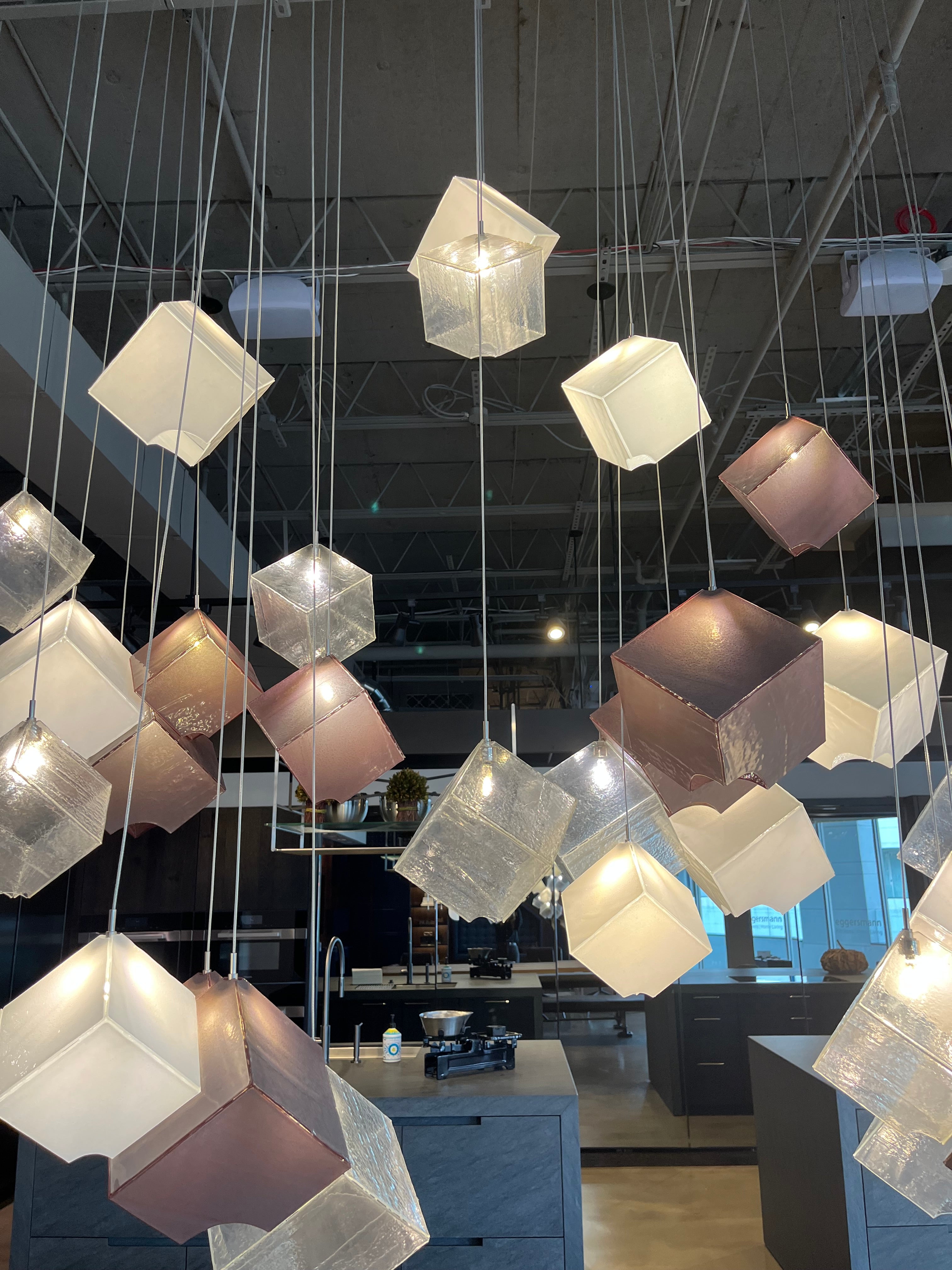 eggersmann Certified "Noga" Glass Cubed Chandelier