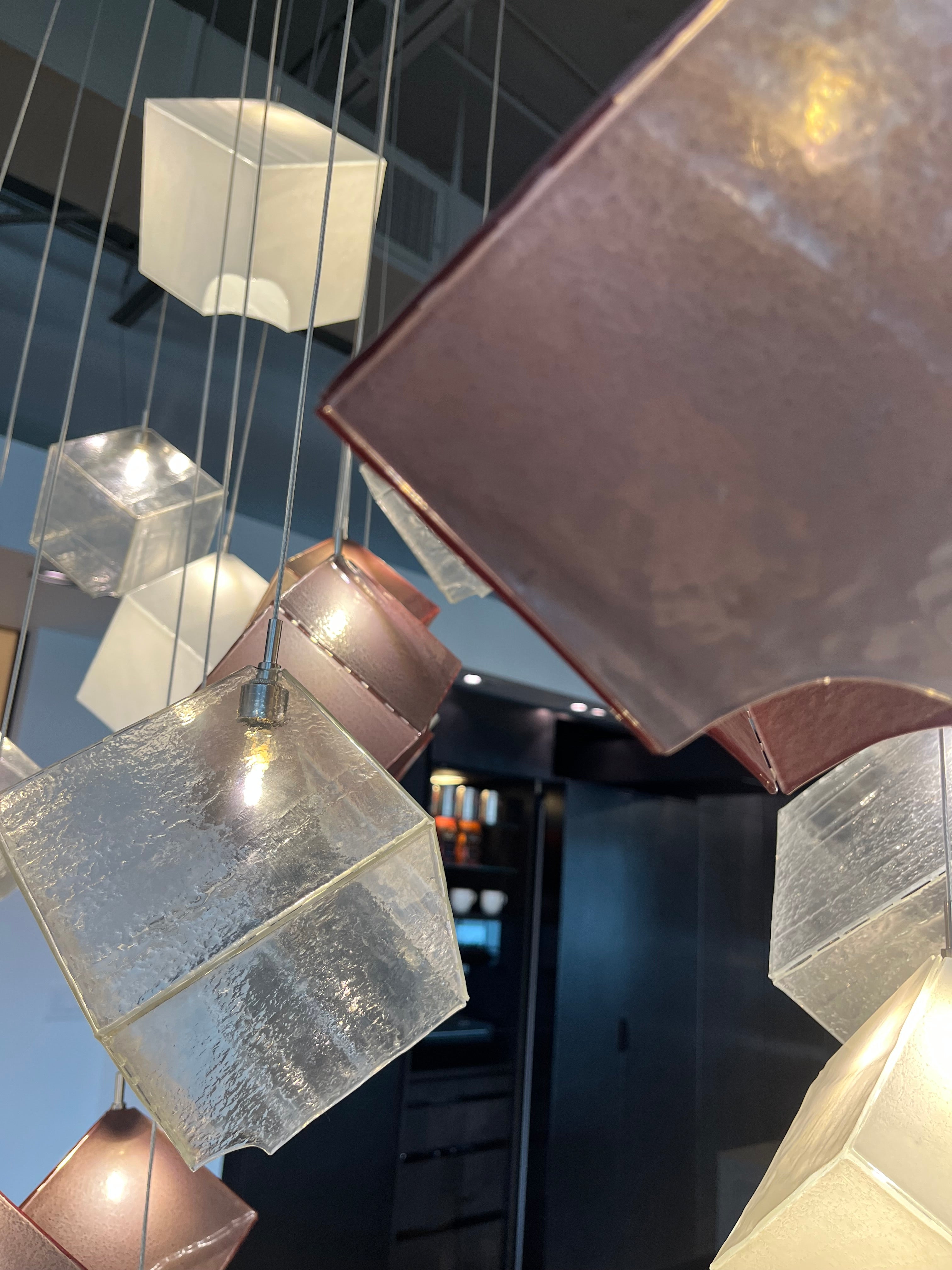eggersmann Certified "Noga" Glass Cubed Chandelier