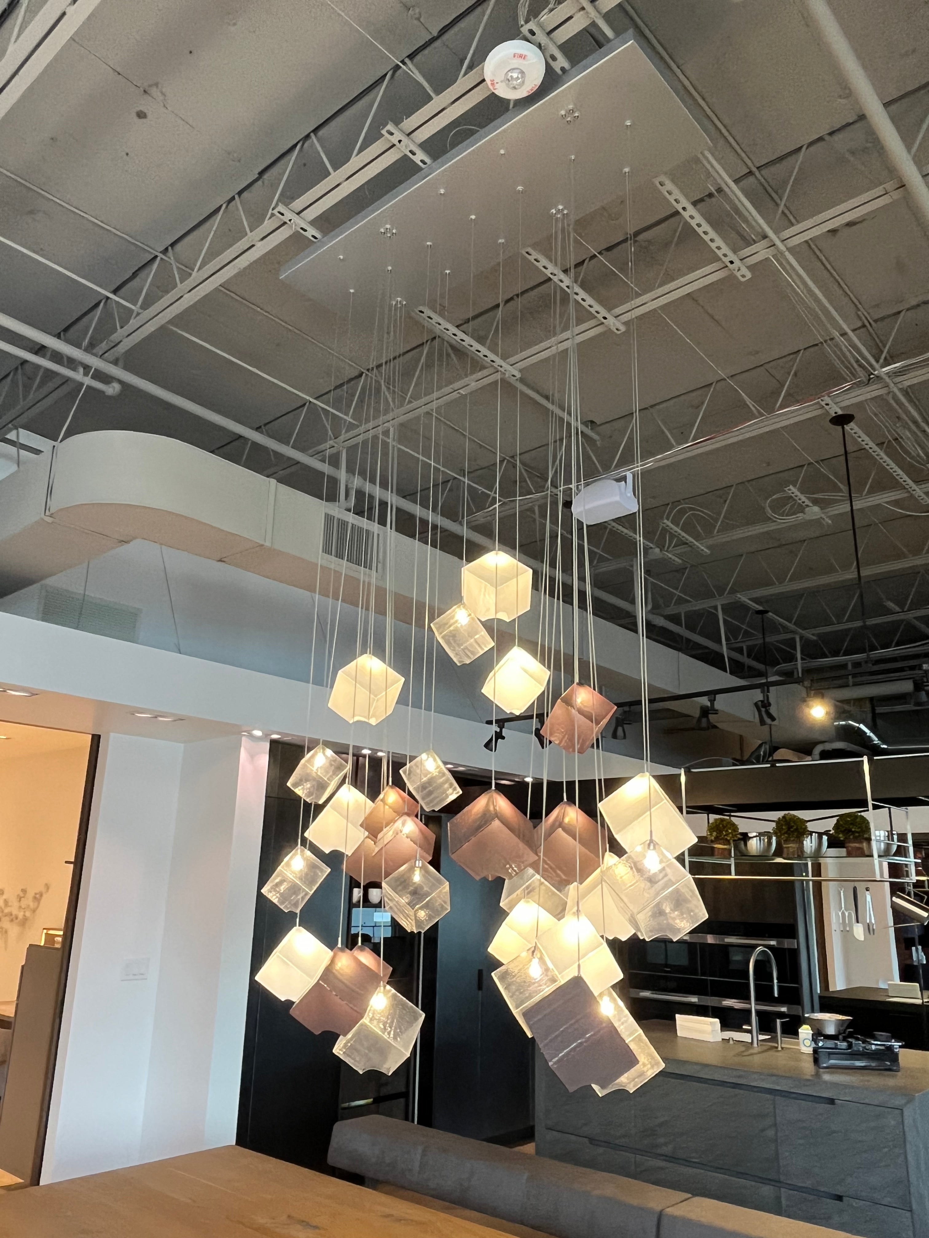 eggersmann Certified "Noga" Glass Cubed Chandelier