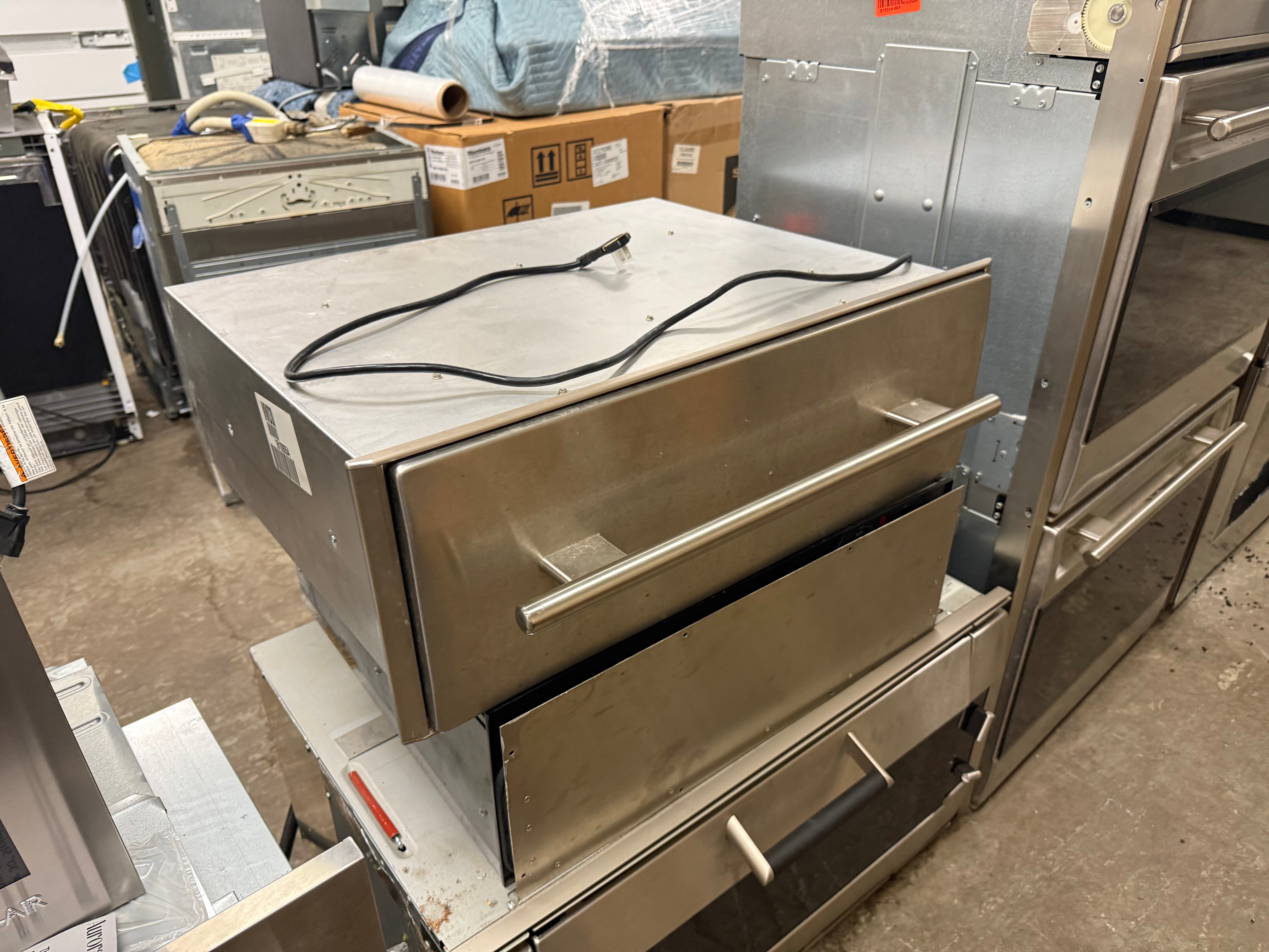 Wolf professional warming drawer with full-extension glides and digital touch controls