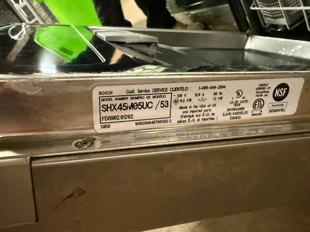 Bosch SHX45M05UC 24" Stainless Steel Dishwasher