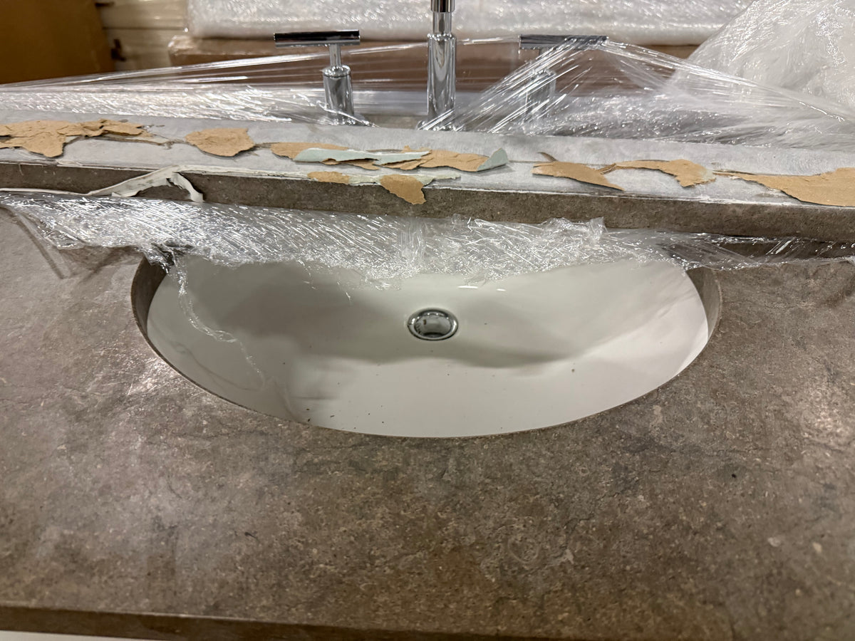 Custom 49.5" Transitional White Freestanding Single Vanity