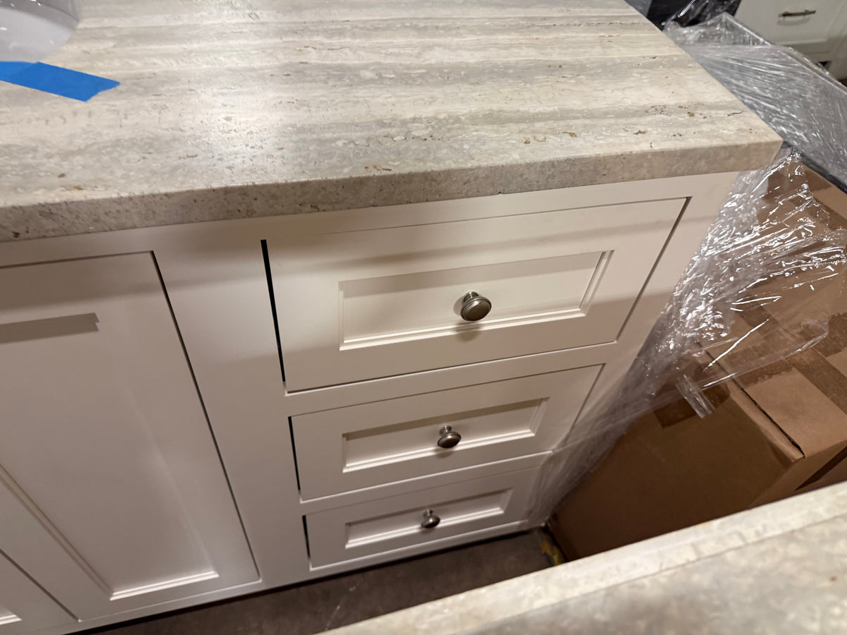 Klaff's 61" Transitional White Single Vanity