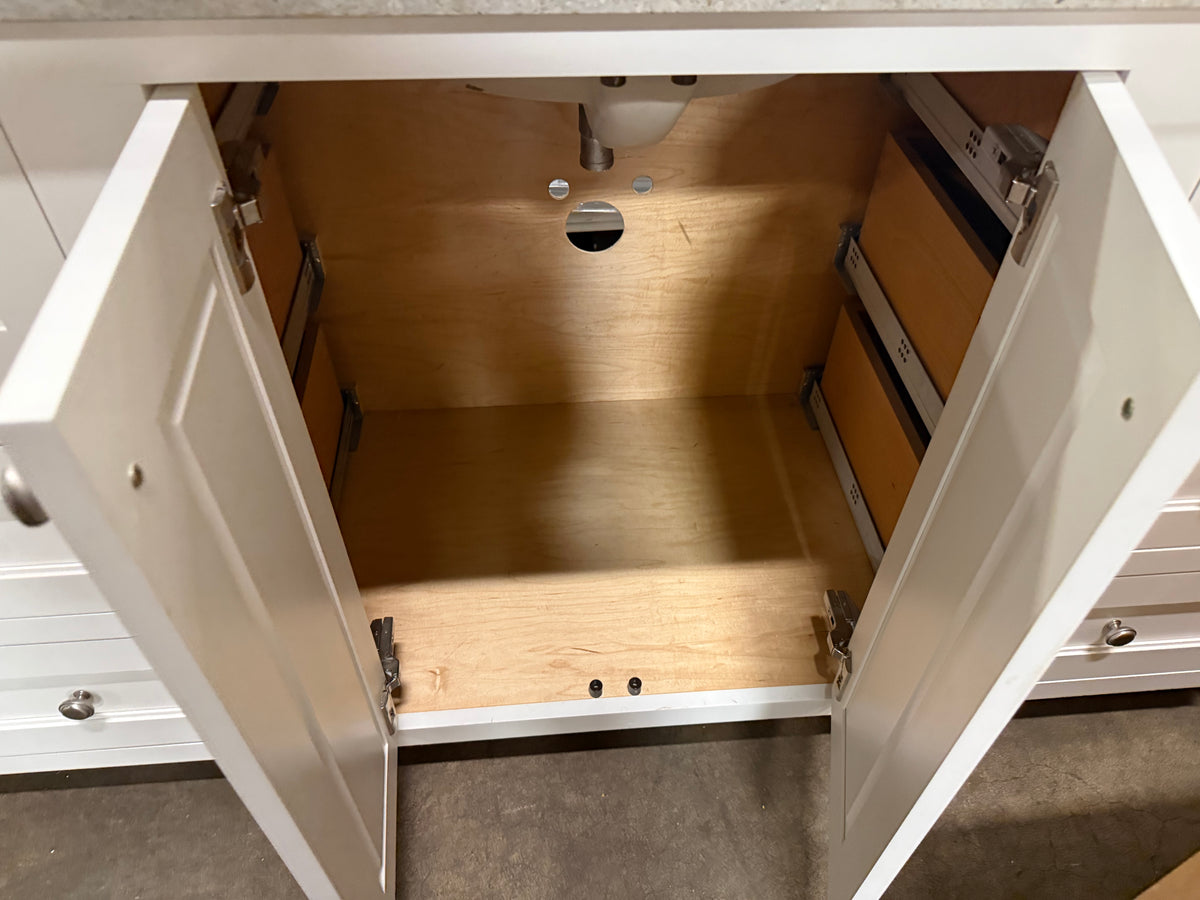 Klaff's 61" Transitional White Single Vanity