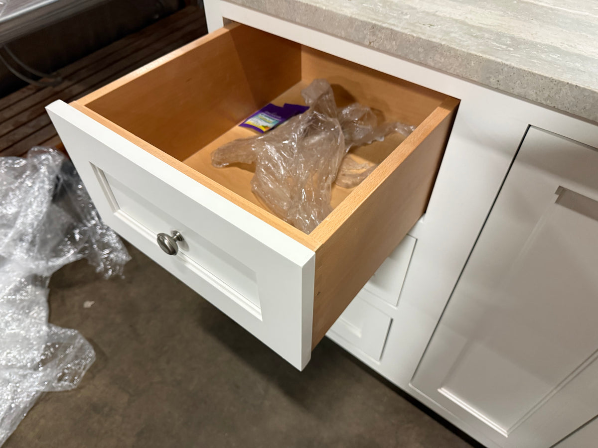 Klaff's 61" Transitional White Single Vanity