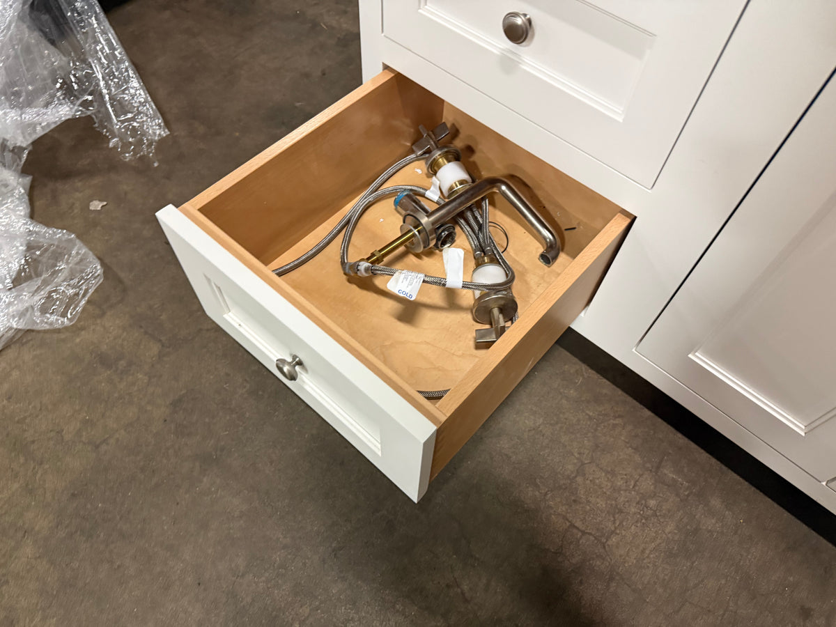Klaff's 61" Transitional White Single Vanity