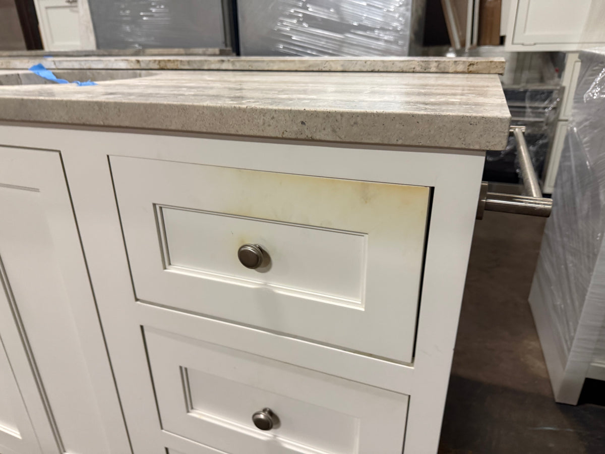 Klaff's 61" Transitional White Single Freestanding Vanity