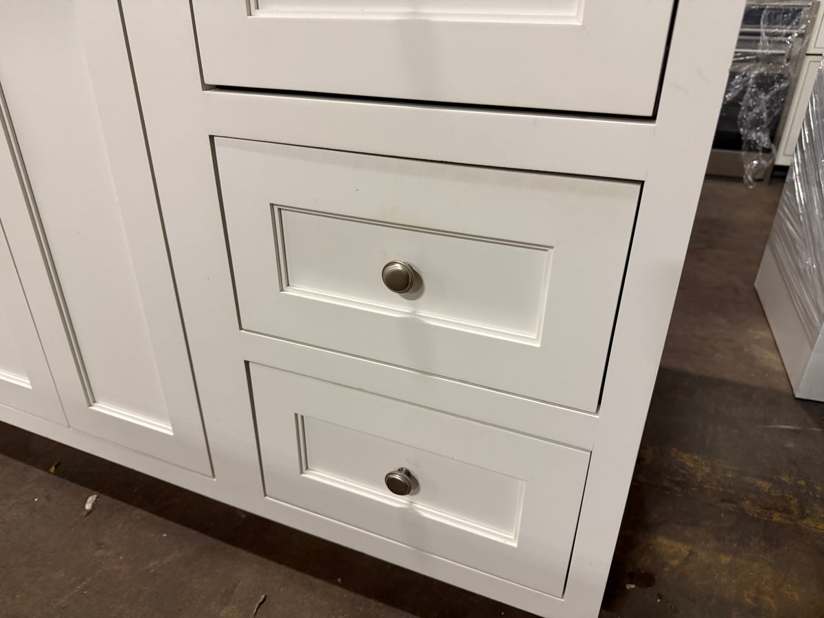 Klaff's 61" Transitional White Single Freestanding Vanity