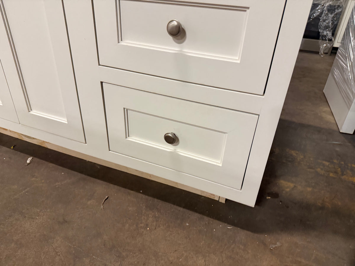 Klaff's 61" Transitional White Single Freestanding Vanity