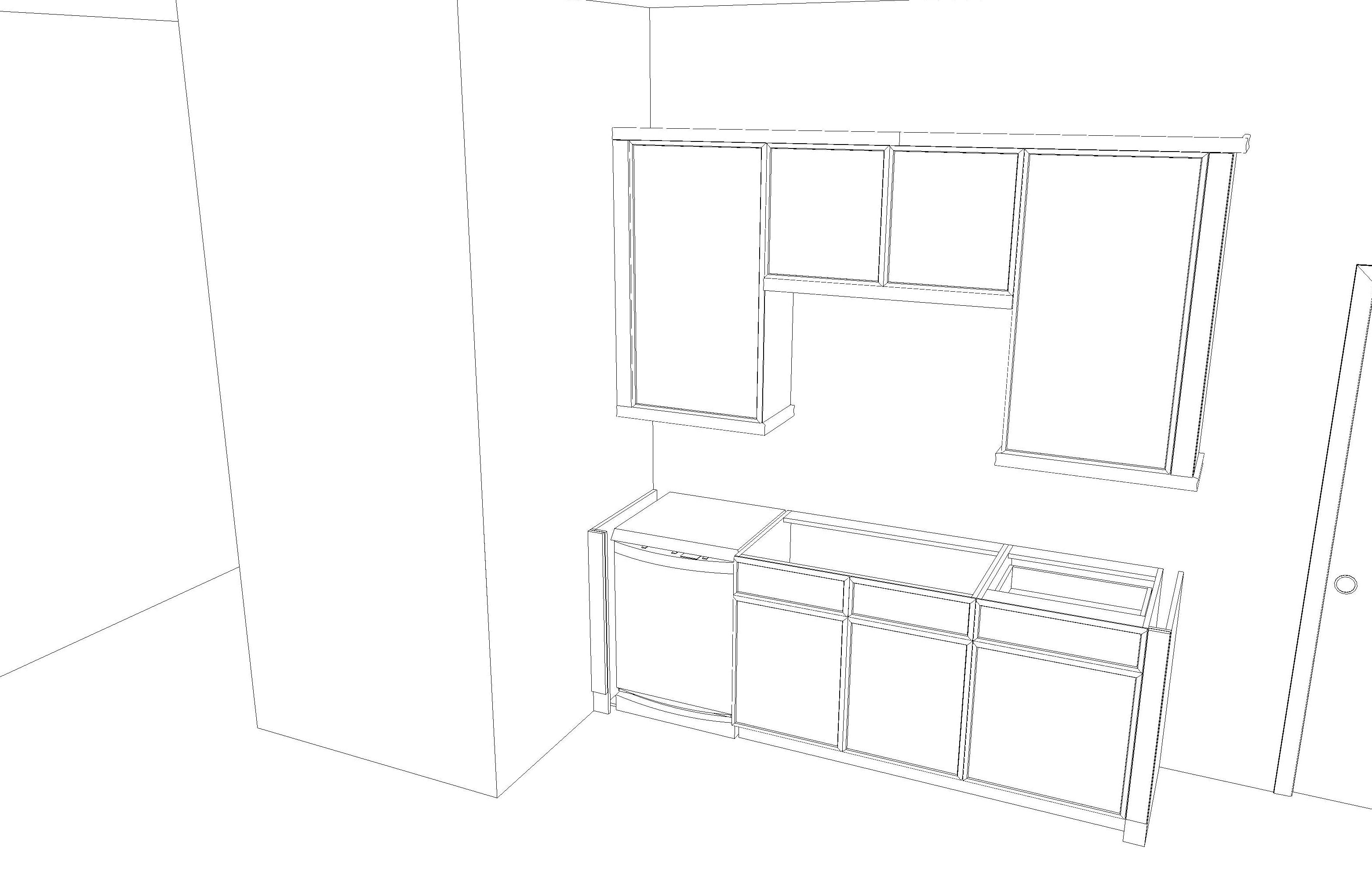 Omega Transitional Pumice Stained Maple Kitchen with Island and Butler's Pantry - Cabinetry Only