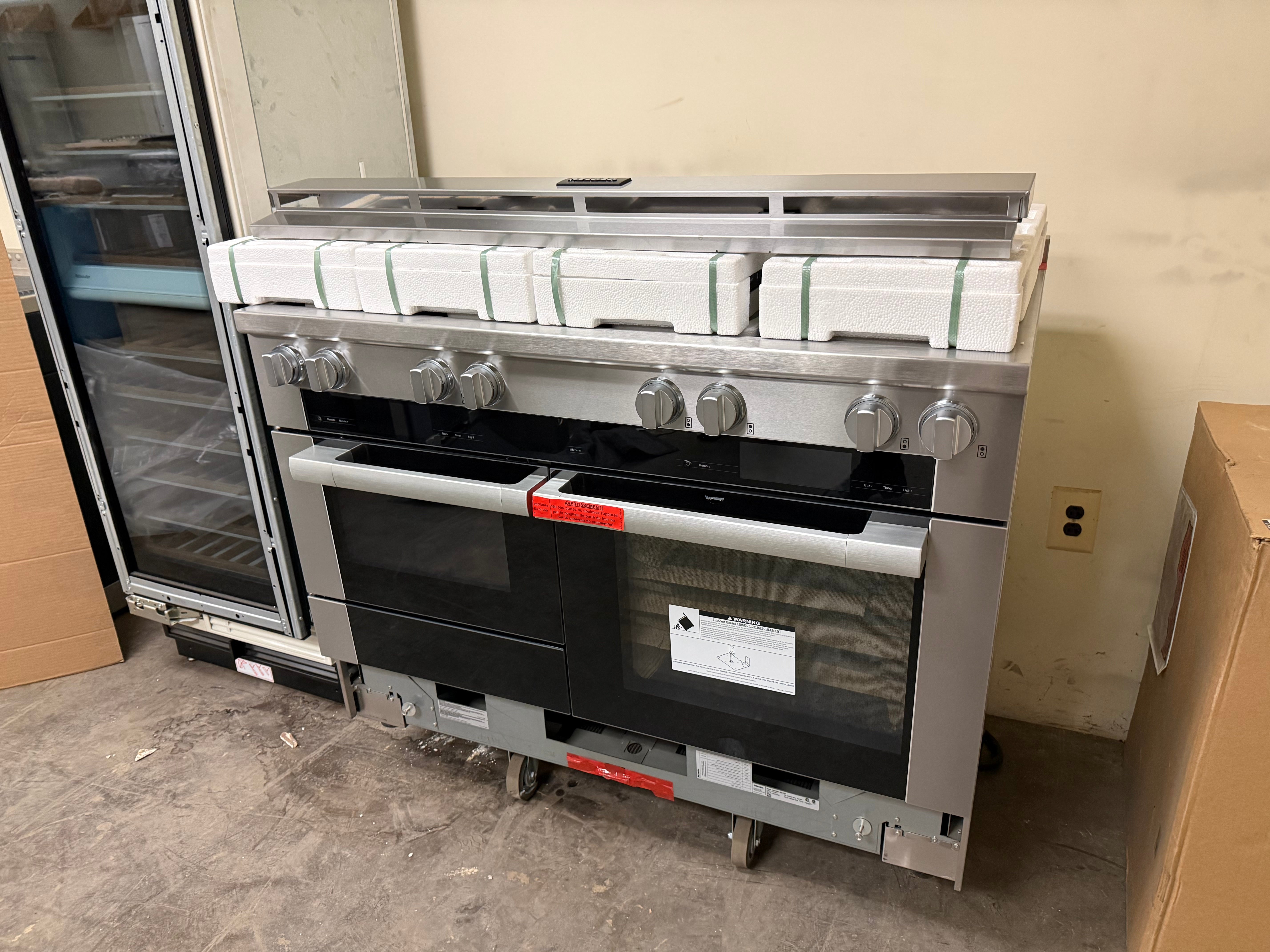 Miele Certified HR 1954-3G DF 48" Stainless Steel Dual Fuel Range