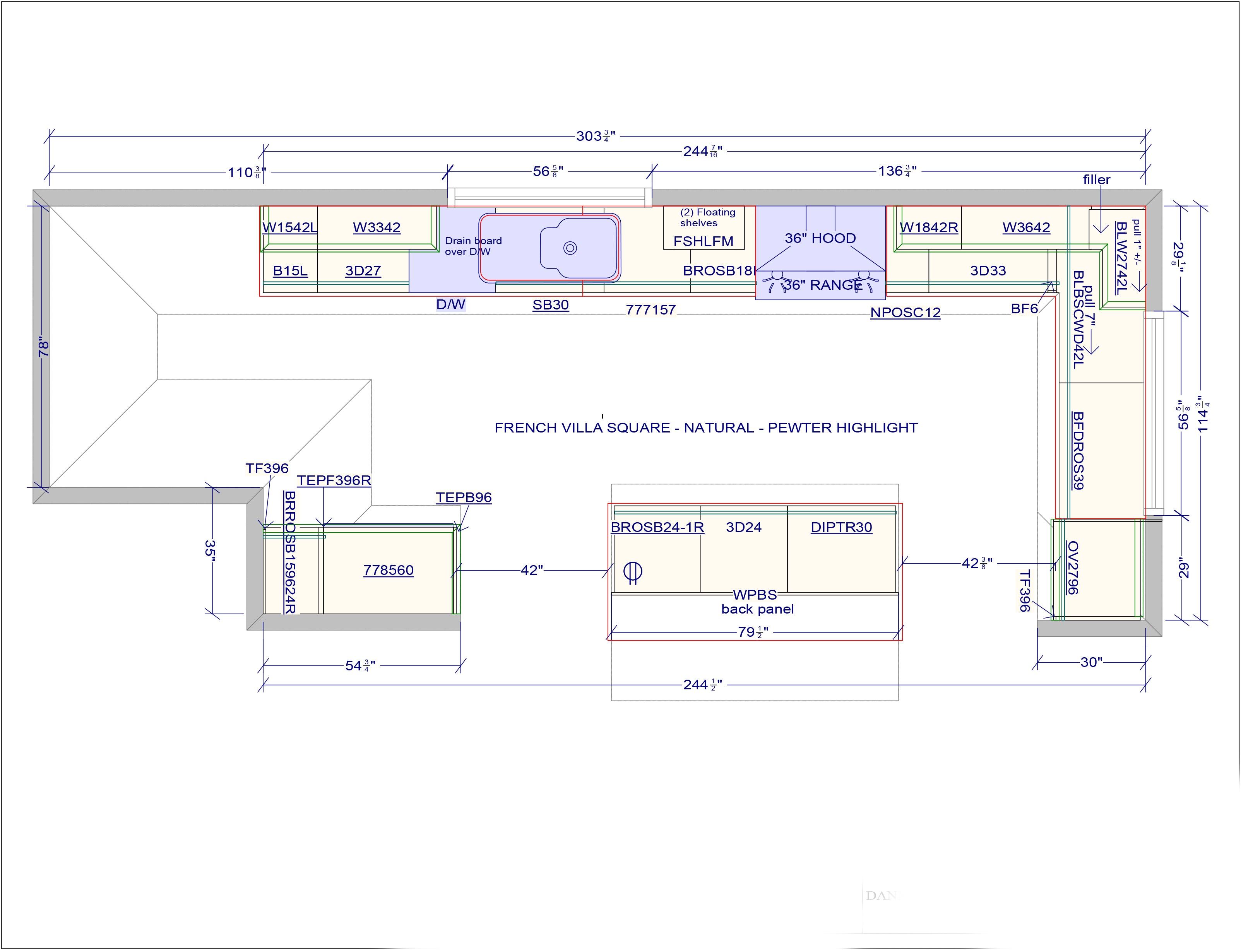 Crystal Cabinet Works premium traditional alder wood kitchen in natural finish