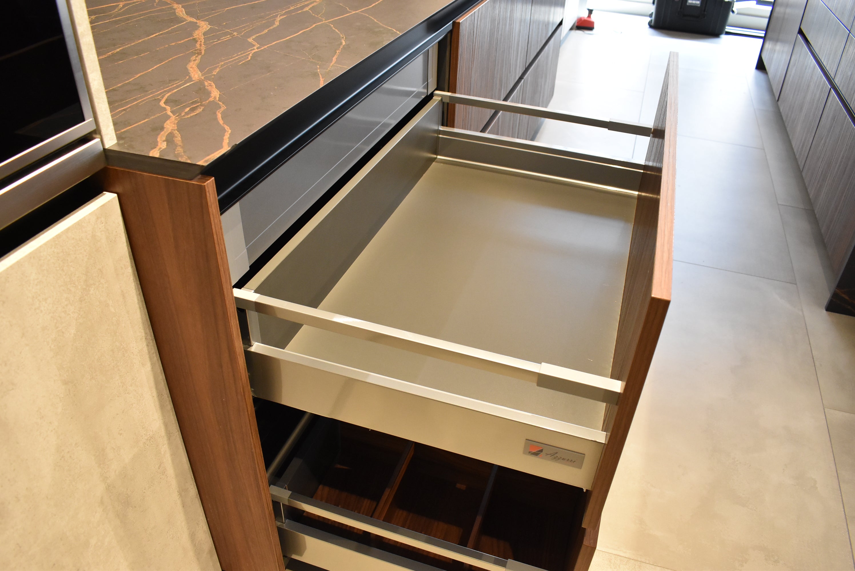 Azzurri Casa Dubai Style Modern Kitchen with Dekton Countertops and Monogram Appliances