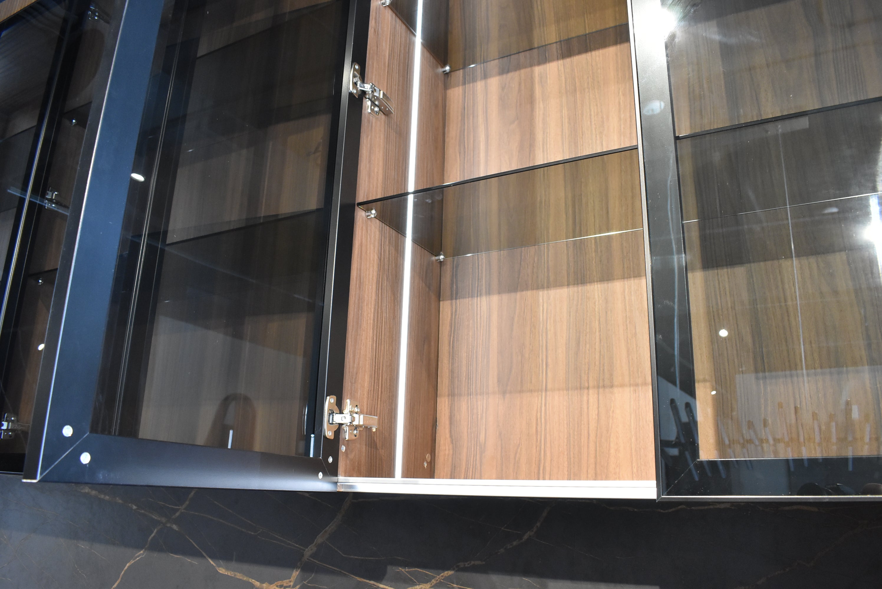 Azzurri Casa Dubai Style Modern Kitchen with Dekton Countertops and Monogram Appliances