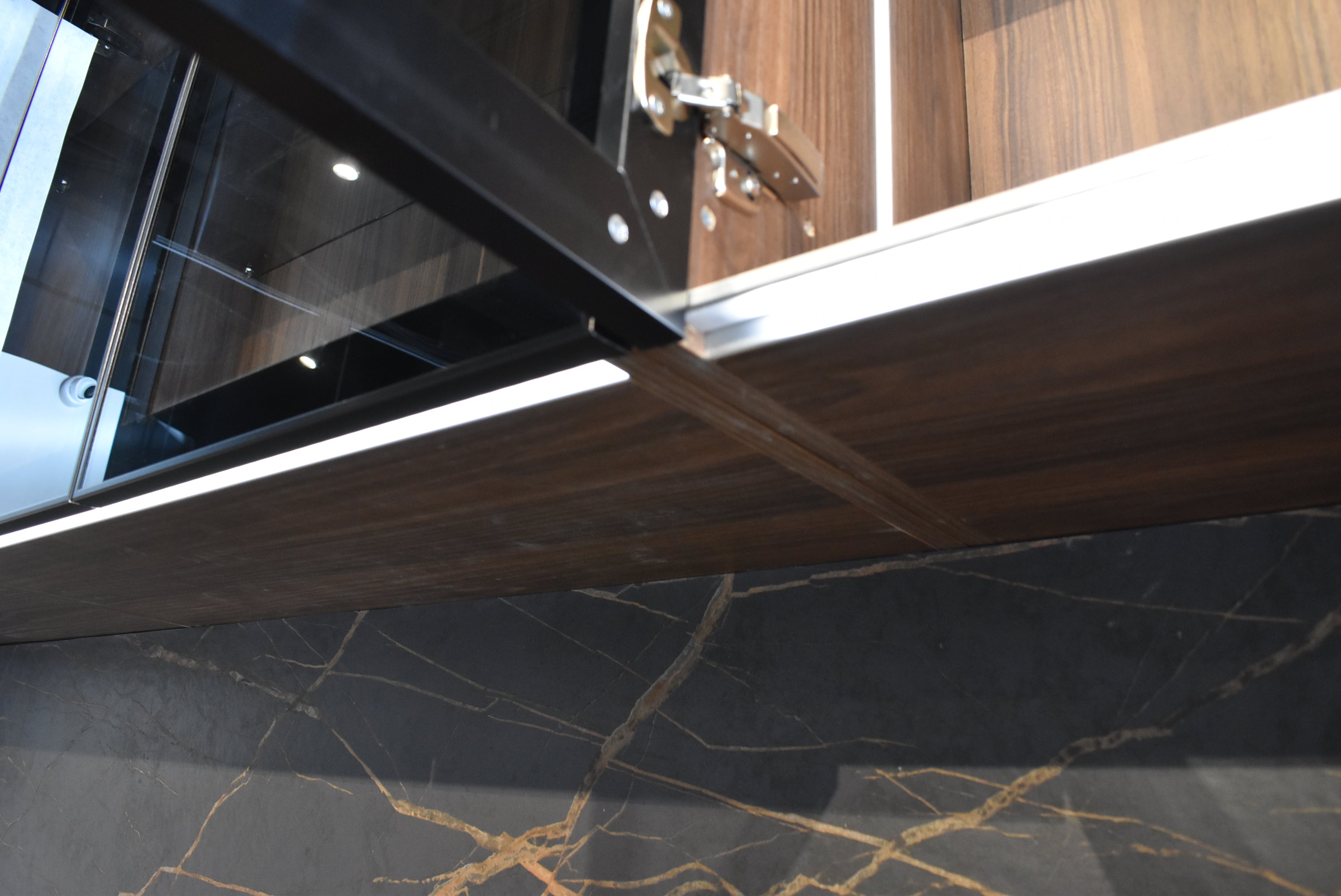 Azzurri Casa Dubai Style Modern Kitchen with Dekton Countertops and Monogram Appliances