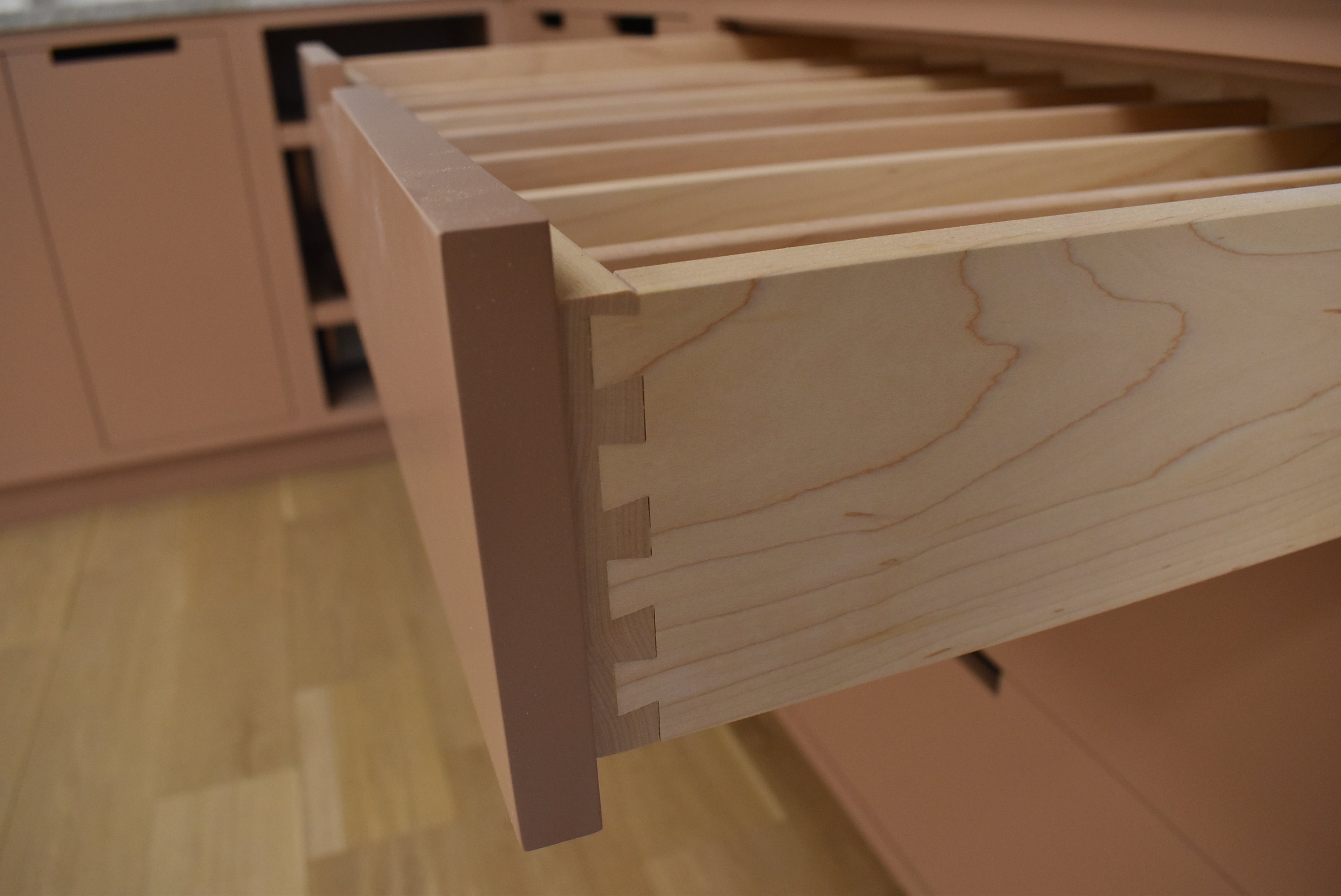 Plato Designer Custom Painted Pantry with Sensa Vancouver Quartzite